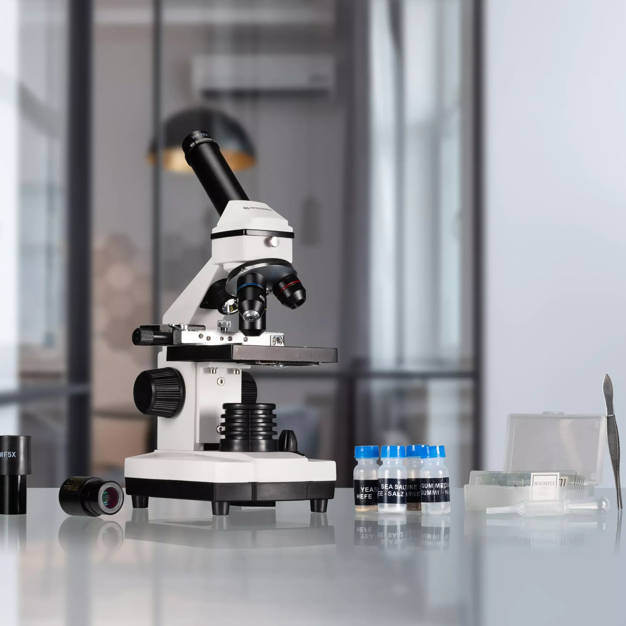 Bresser Durchlichtmikroskope|Auflichtmikroskope>Biolux NV 20x-1280x Mikroskop mit HD USB-Kamera