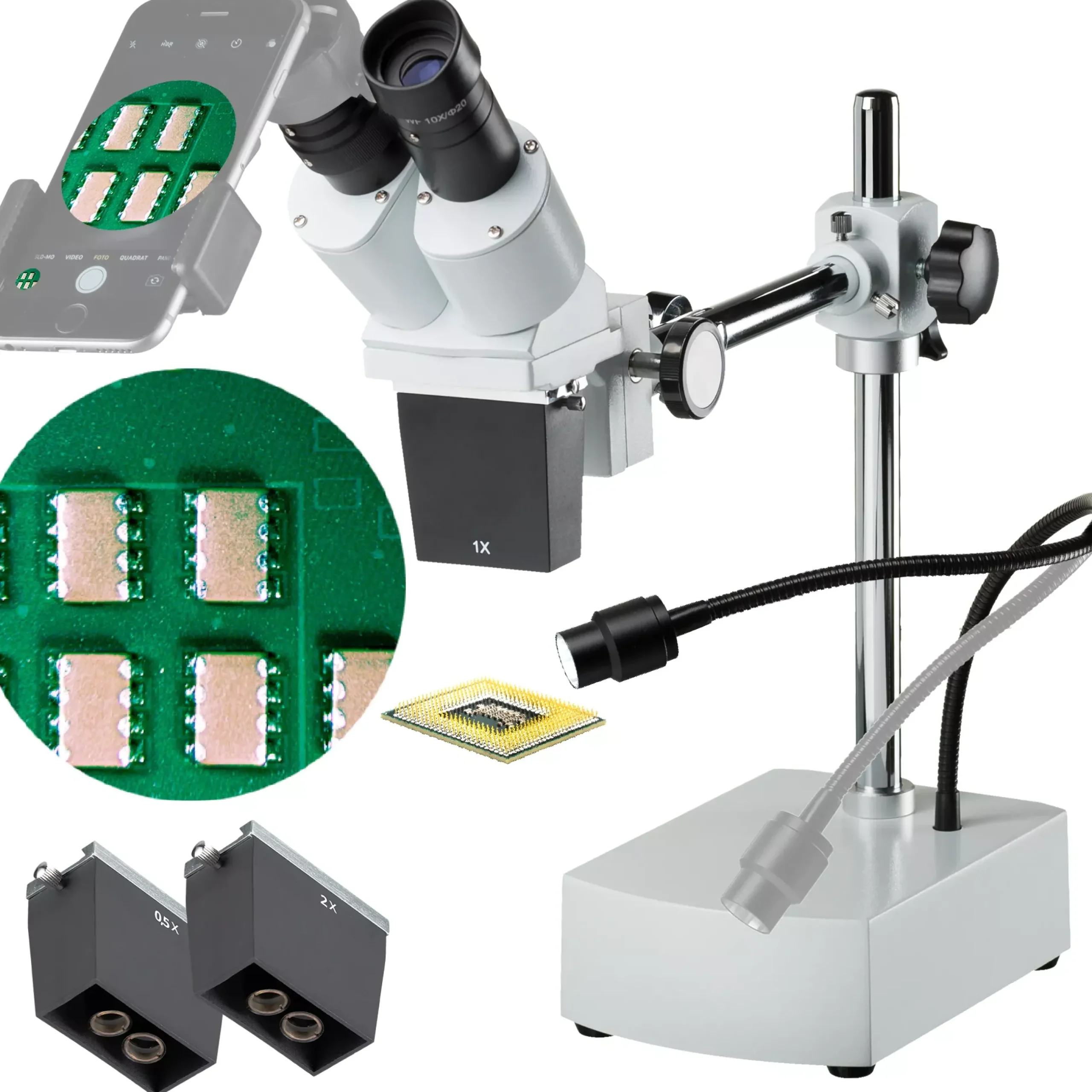 Bresser Auflichtmikroskope|Stereomikroskope>Biorit ICD-CS 5x-20x Auflicht Mikroskop LED (30.5)