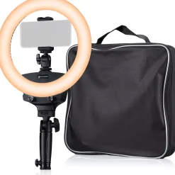 Bresser Ringlichter>BR-22B Bi-Color LED-Ringleuchte mit Handgriff und Stativanschluss