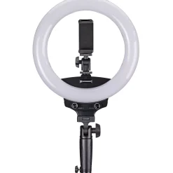 Bresser Ringlichter>BR-22B Bi-Color LED-Ringleuchte mit Handgriff und Stativanschluss