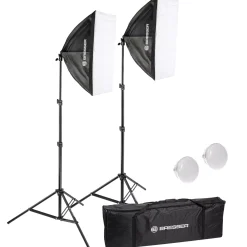 Bresser Tageslichtsets>BR-225B LED Tageslicht-Set mit Softboxen 50 x 70 cm