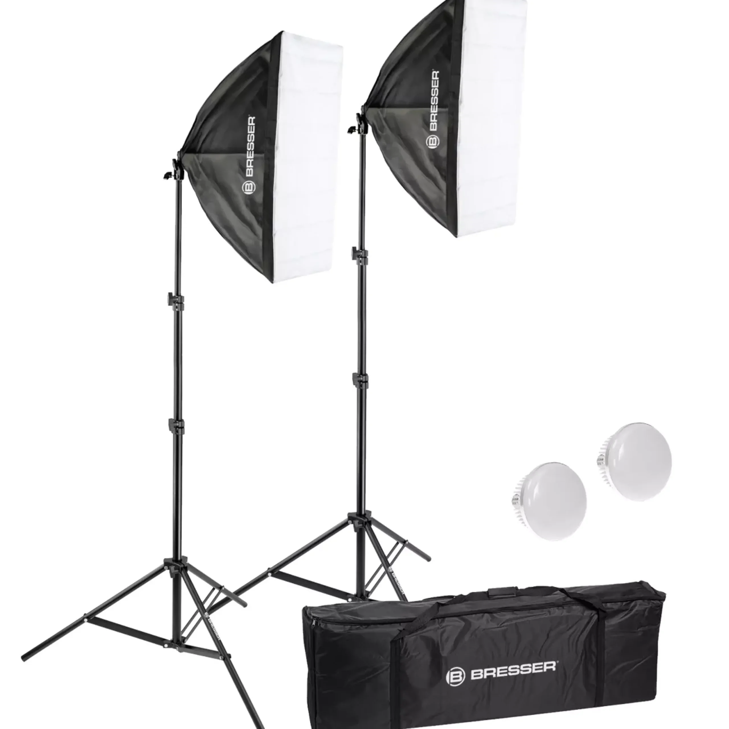 Bresser Tageslichtsets>BR-225B LED Tageslicht-Set mit Softboxen 50 x 70 cm