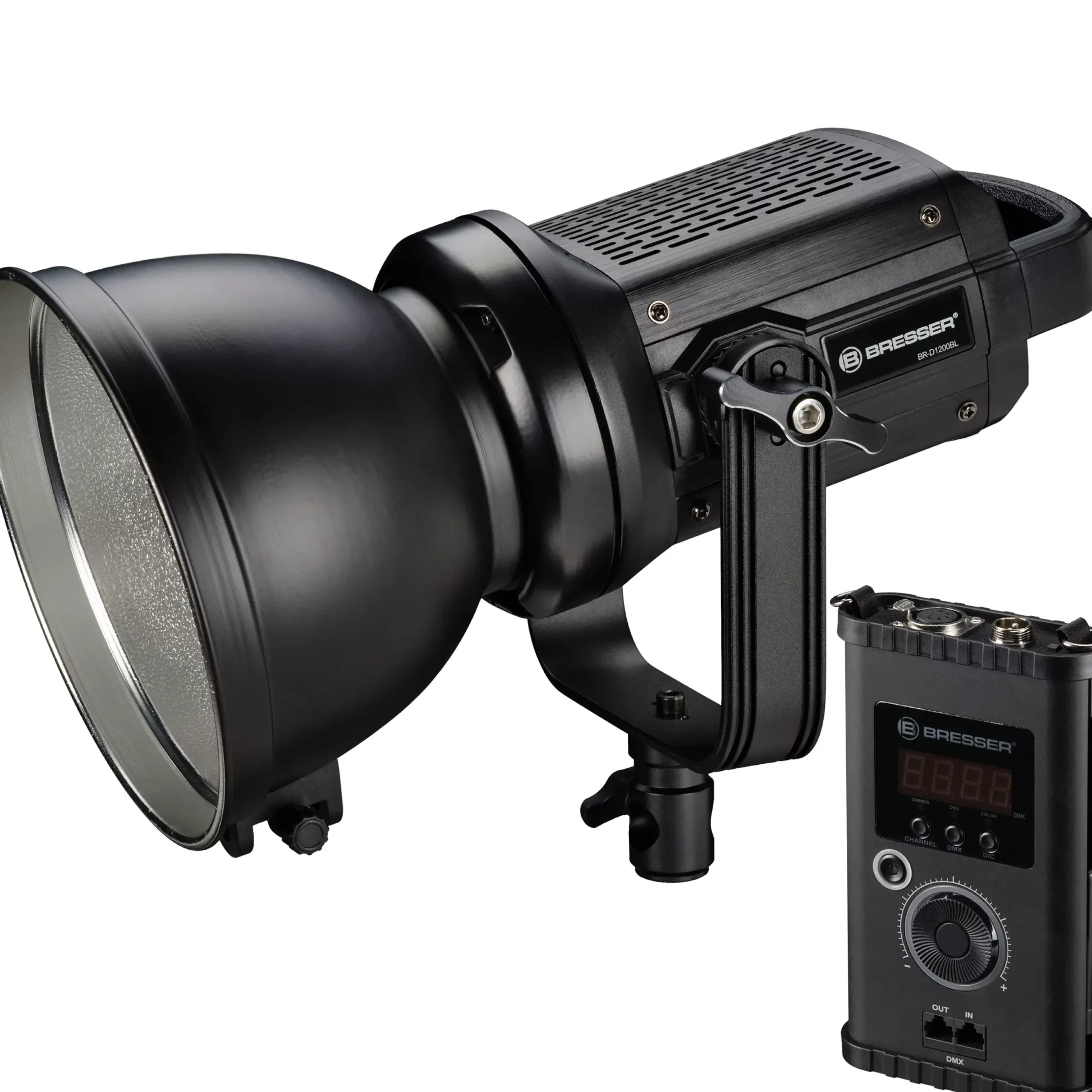 Bresser Led Studiolampen>BR-D1200BL COB LED Studiolampe 120W mit Bowens-Anschluss für Softboxen