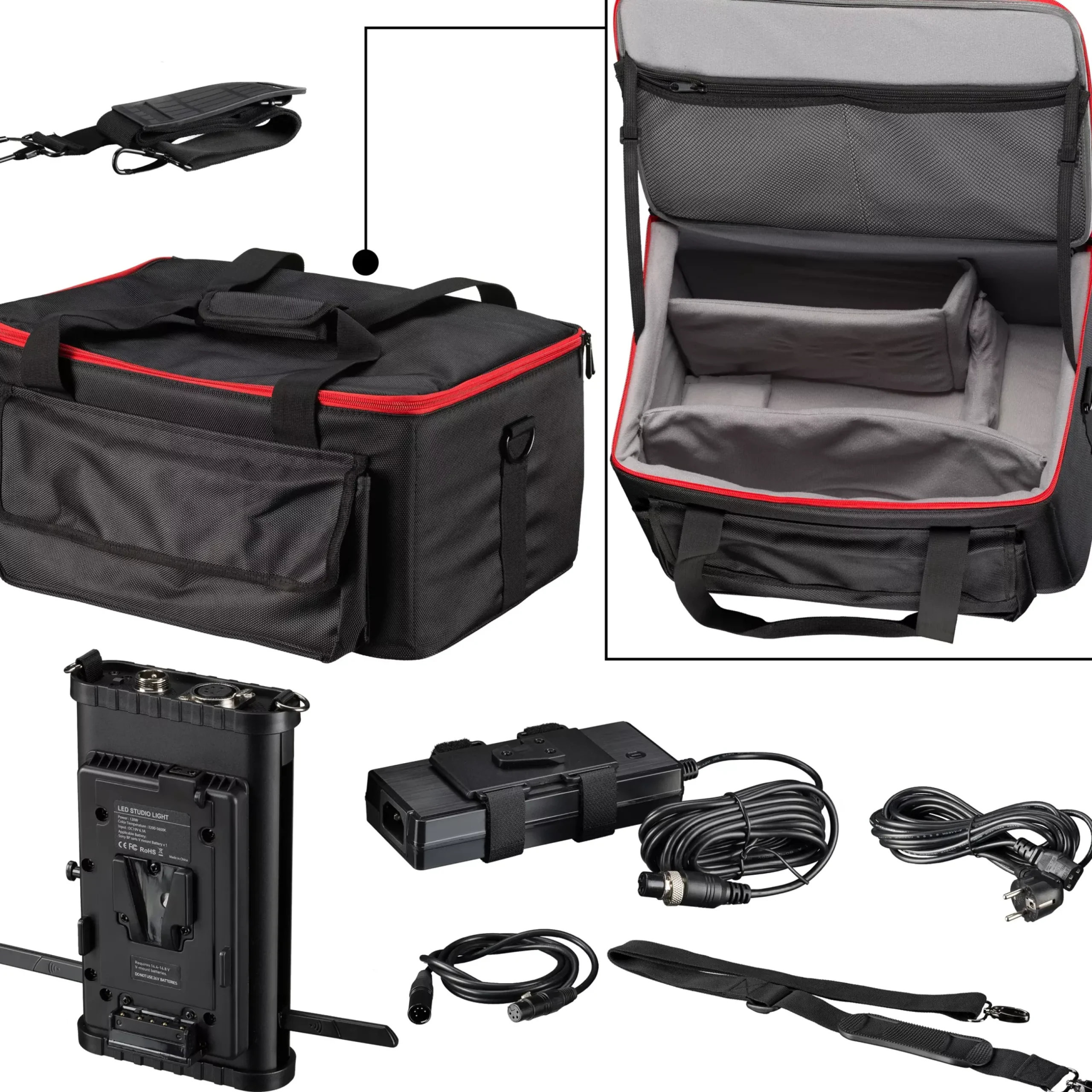 Bresser Led Studiolampen>BR-D1200BL COB LED Studiolampe 120W mit Bowens-Anschluss für Softboxen