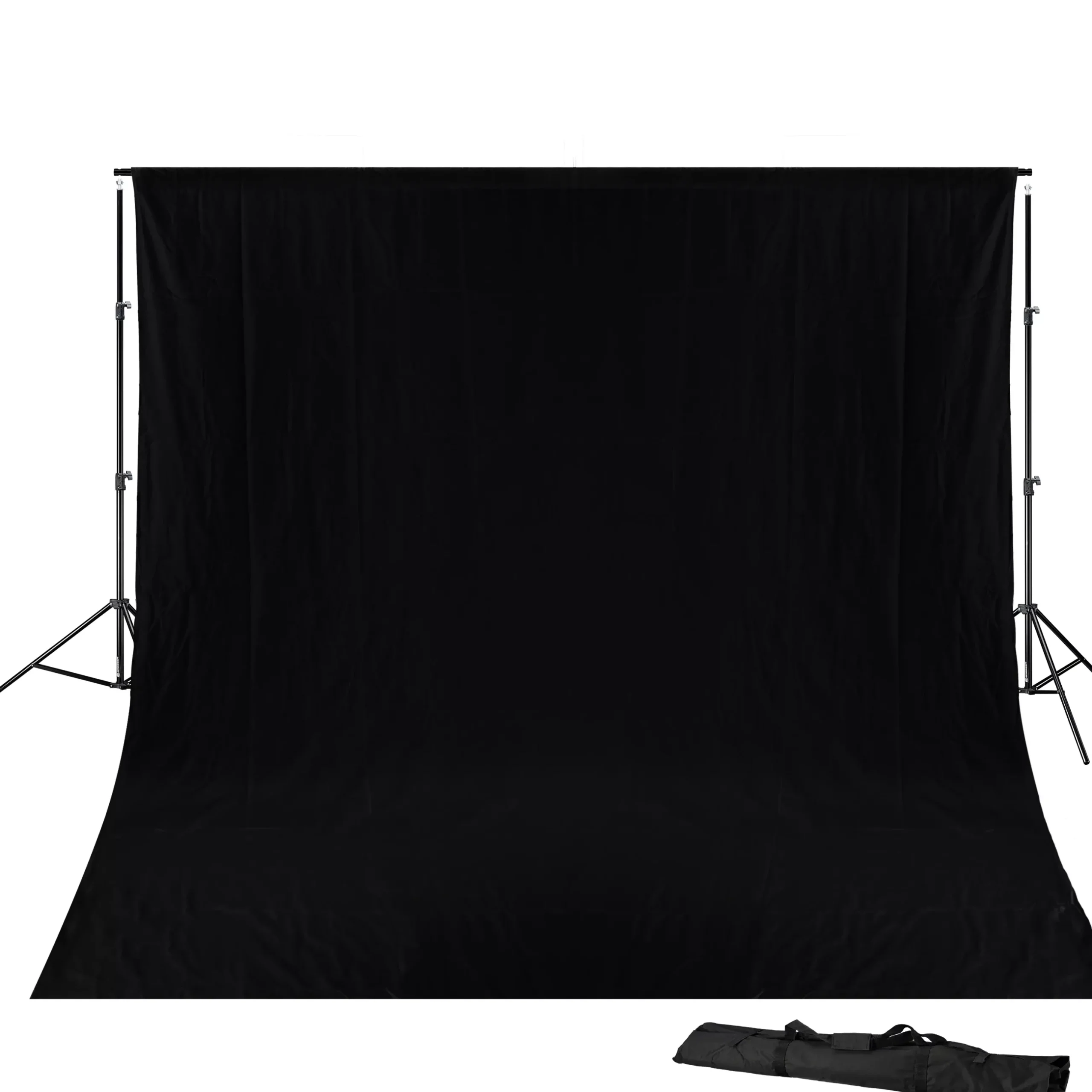 Bresser Hintergrundsets|Hintergrundsysteme>BR-D23 Hintergrundsystem + Hintergrundtstoff 3 x 4m Schwarz