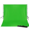 Bresser Hintergrundsets|Hintergrundsysteme>BR-D23 Hintergrundsystem + Greenscreen/ Chromakey Grün Hintergrundstoff 3 x 4m
