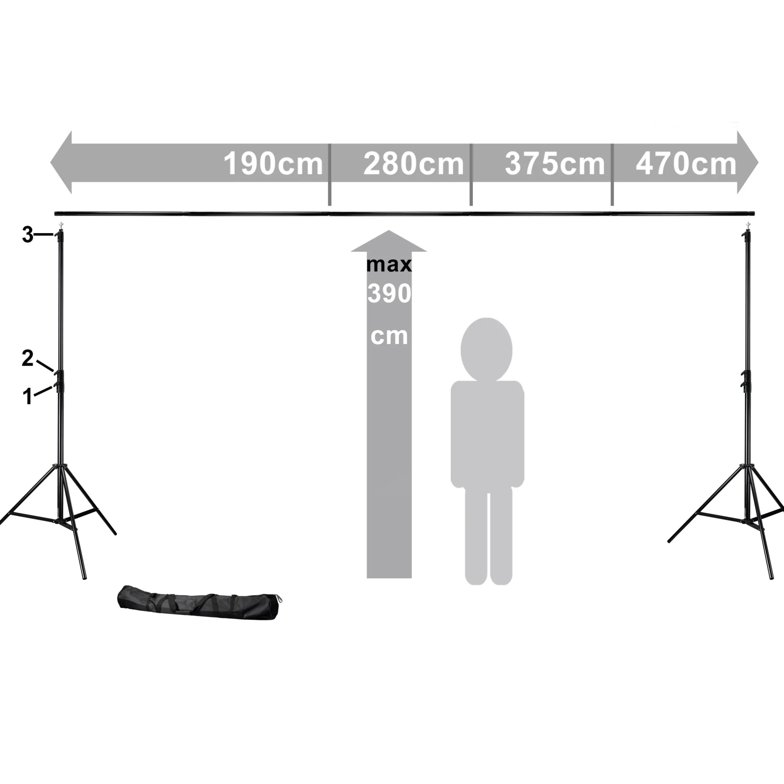 Bresser Hintergrundsysteme>BR-D45 PRO-1 Hintergrundsystem 380 x 450 cm