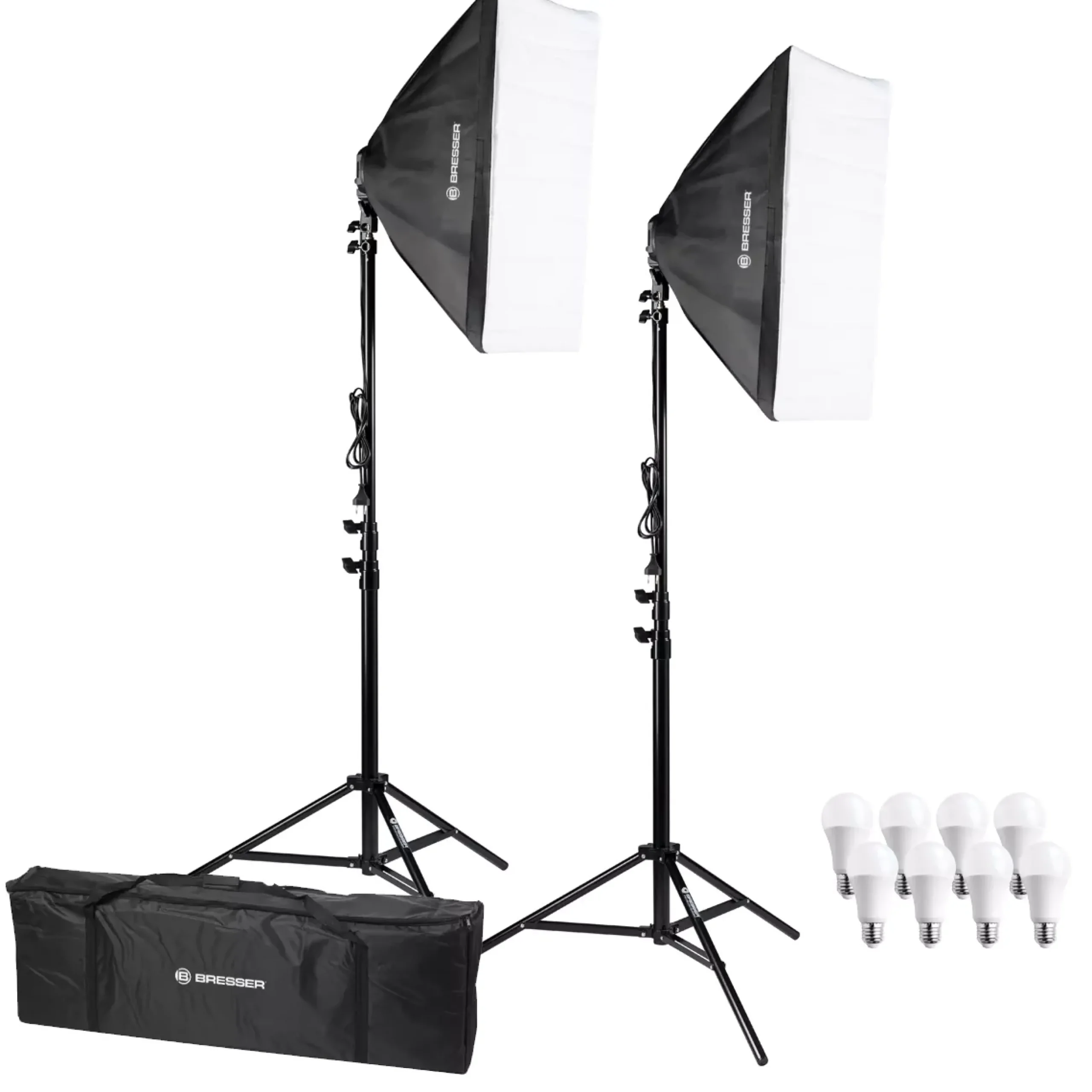 Bresser Tageslichtsets>BR-2845 LED Tageslicht-Set mit Softboxen