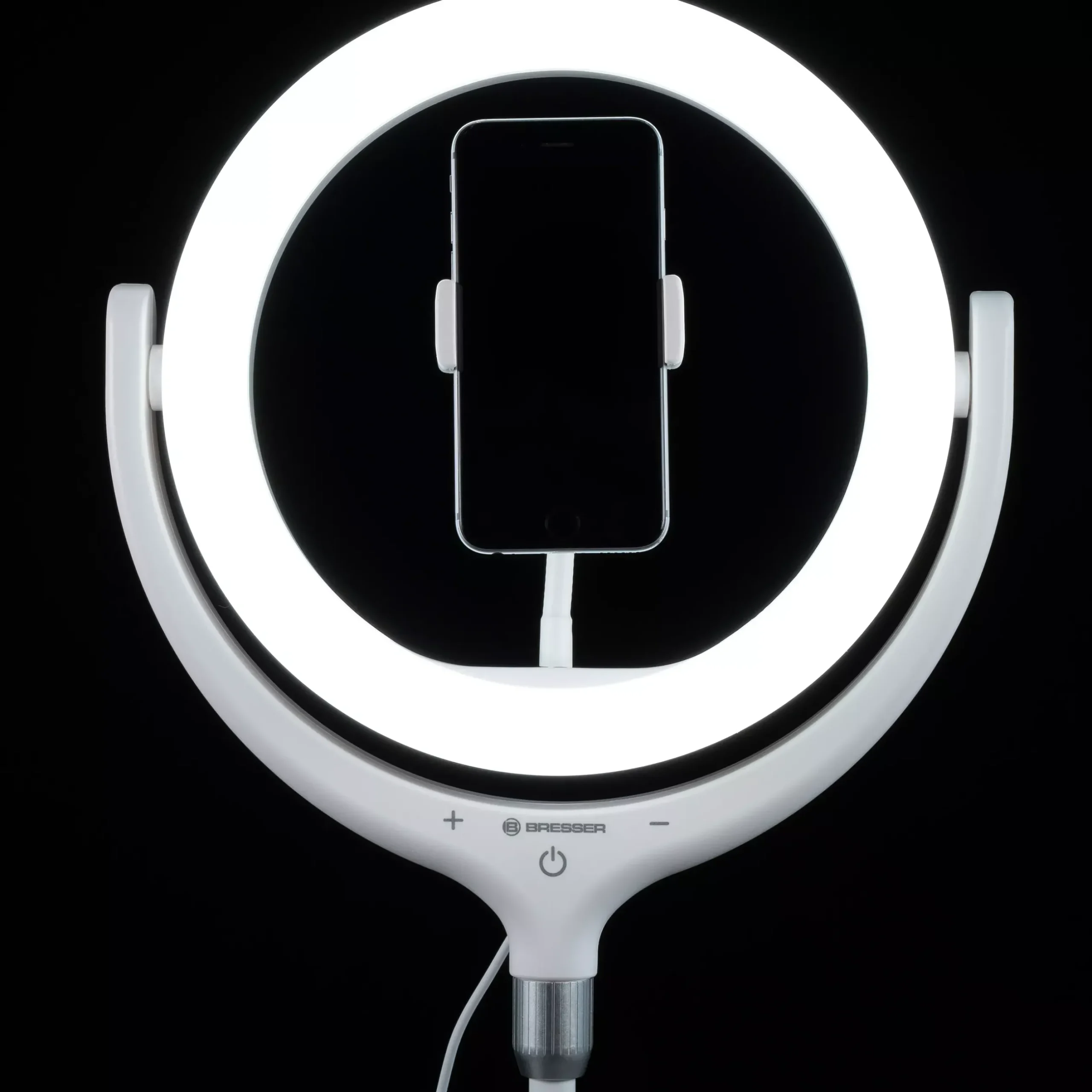 Bresser Ringlichter>BR-RL 10B LED Ringlicht mit Stativ und USB-Anschluss