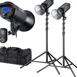 Bresser Led Studiolampen Sets>BR-150S COB LED Dual Kit mit Reflektor