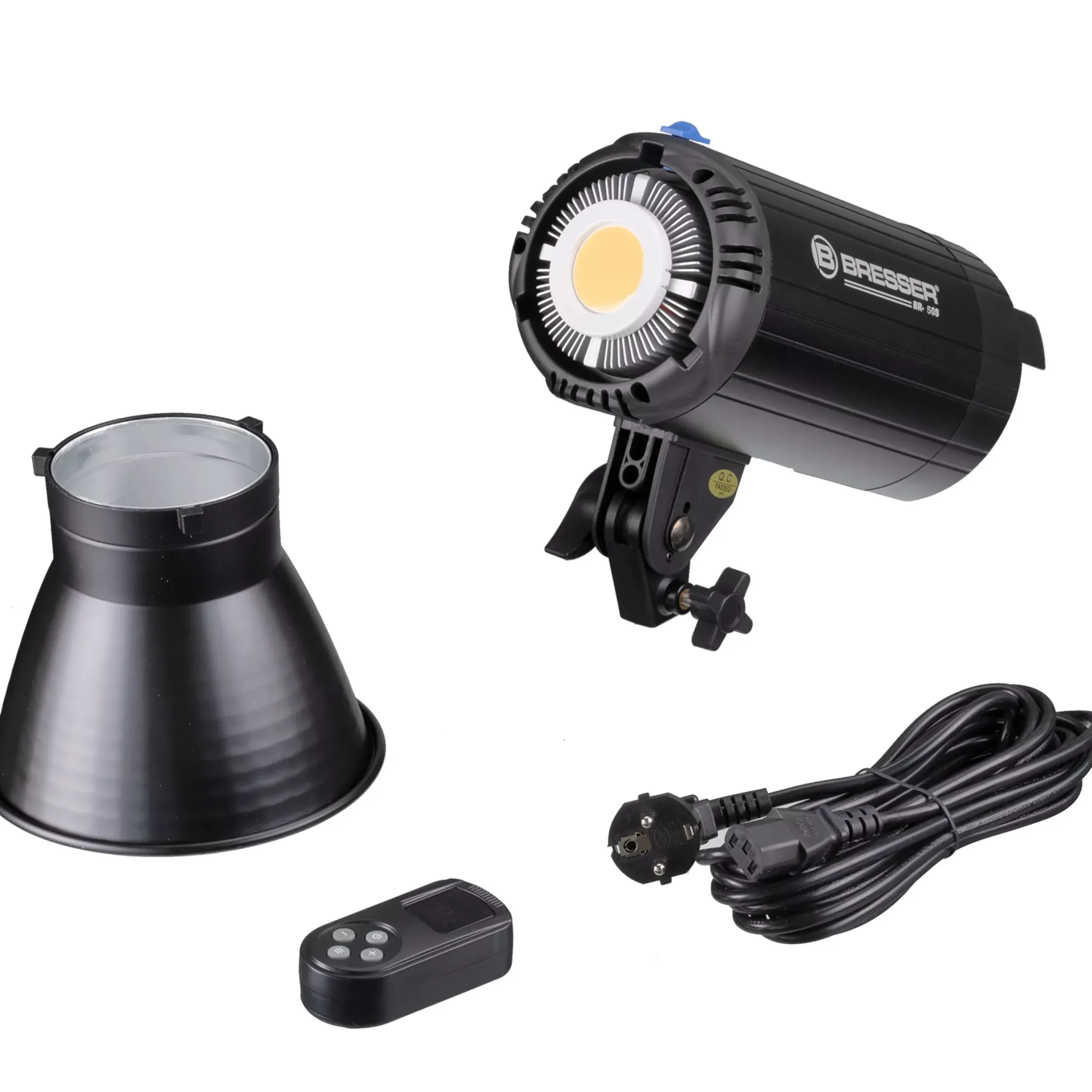 Bresser Led Studiolampen>BR-150S COB LED-Studiolampe mit Bowens-Anschluss für Softboxen