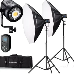 Bresser Led Studiolampen Sets>BR-120SL COB LED 120W Dual Kit mit Softboxen