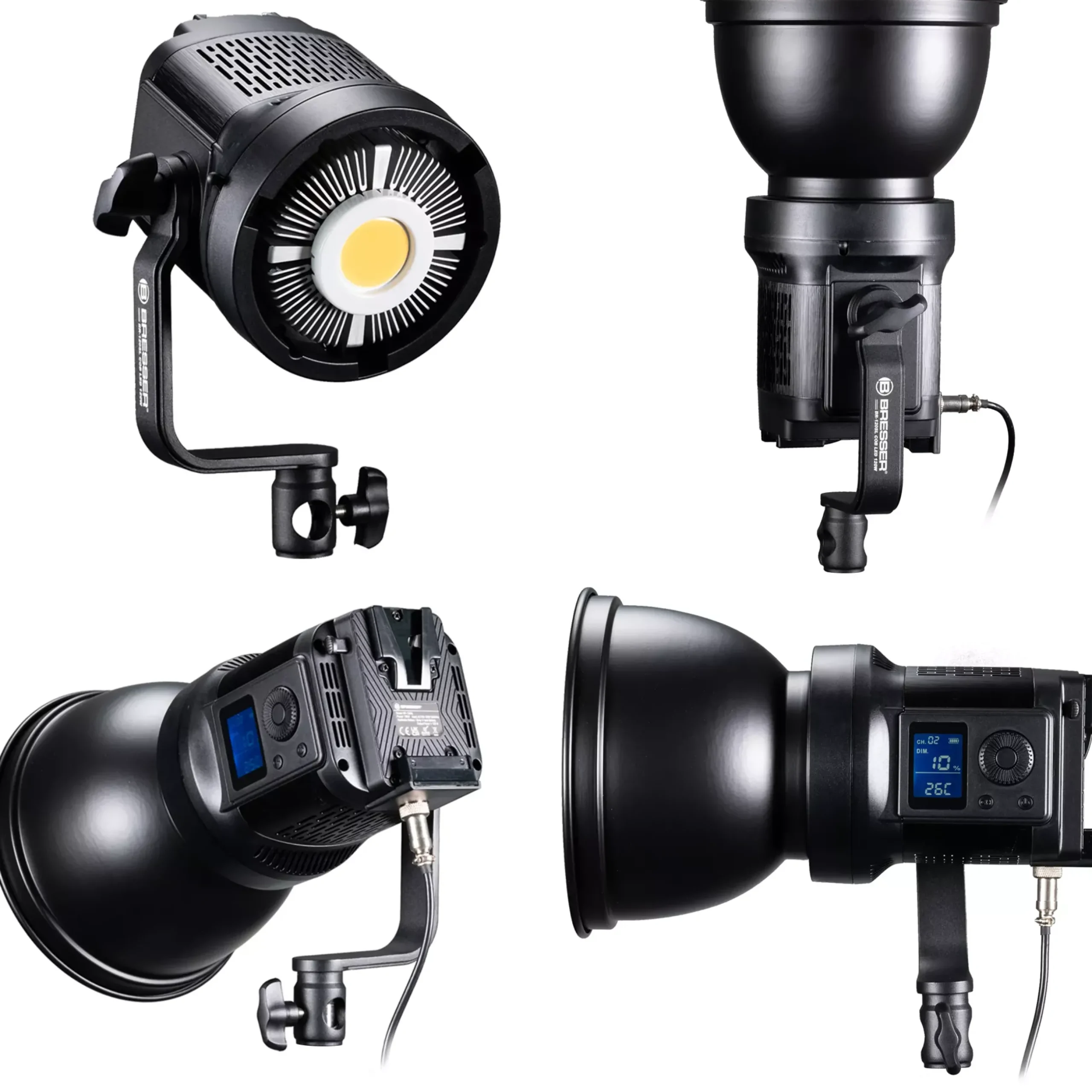 Bresser Led Studiolampen Sets>BR-120SL COB LED 120W Dual Kit mit Softboxen