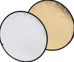 Bresser Faltreflektoren Und Panele>BR-TR5 2-in-1 Faltreflektor gold/silber 80cm rund