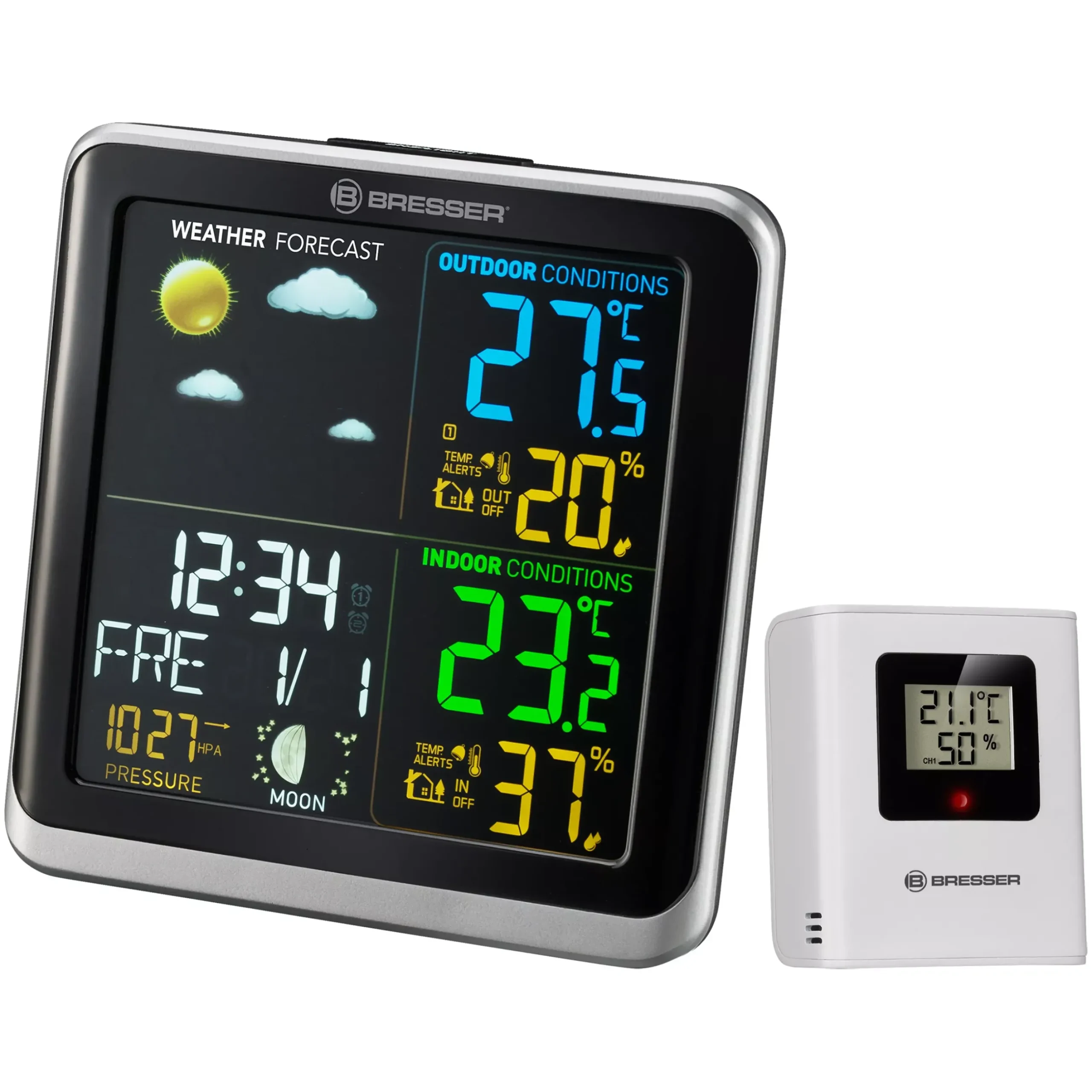 Bresser Wetterstationen Mit Thermo-/Hygro-Außensensor>ClimaTemp TB Wetterstation mit LCD-Farbdisplay