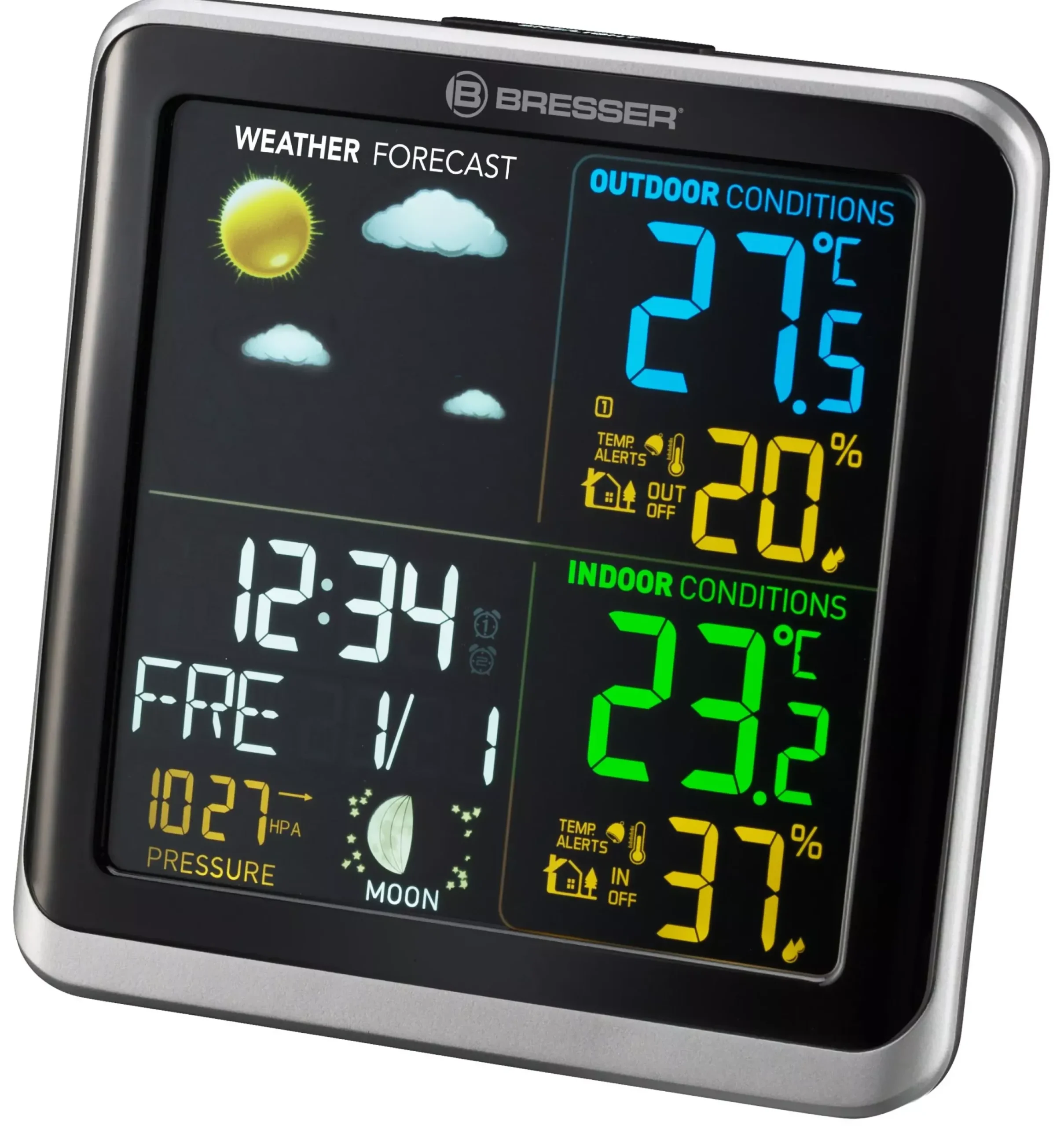 Bresser Wetterstationen Mit Thermo-/Hygro-Außensensor>ClimaTemp TB Wetterstation mit LCD-Farbdisplay