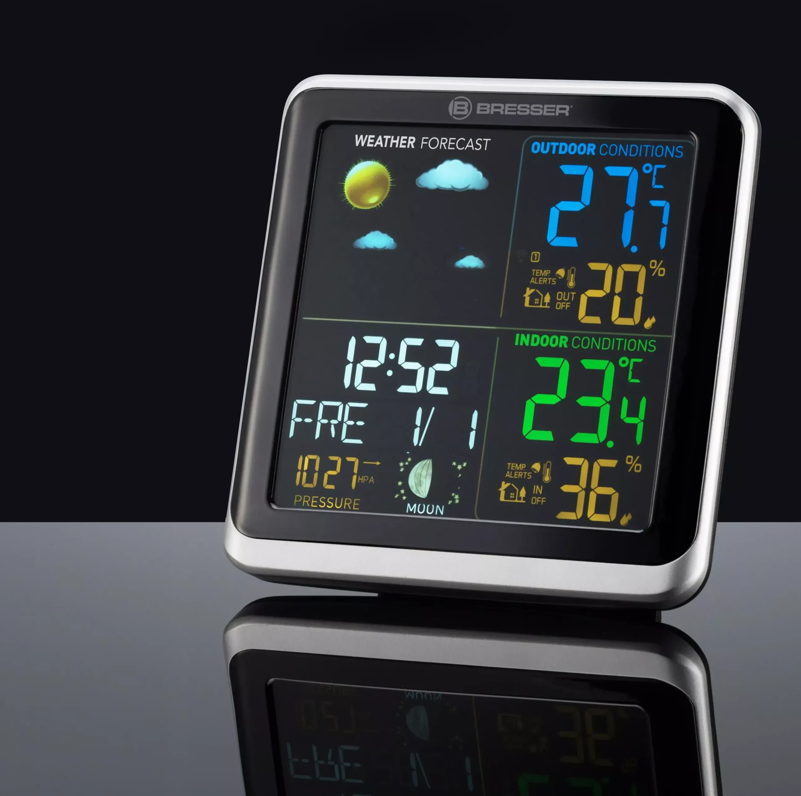 Bresser Wetterstationen Mit Thermo-/Hygro-Außensensor>ClimaTemp TB Wetterstation mit LCD-Farbdisplay