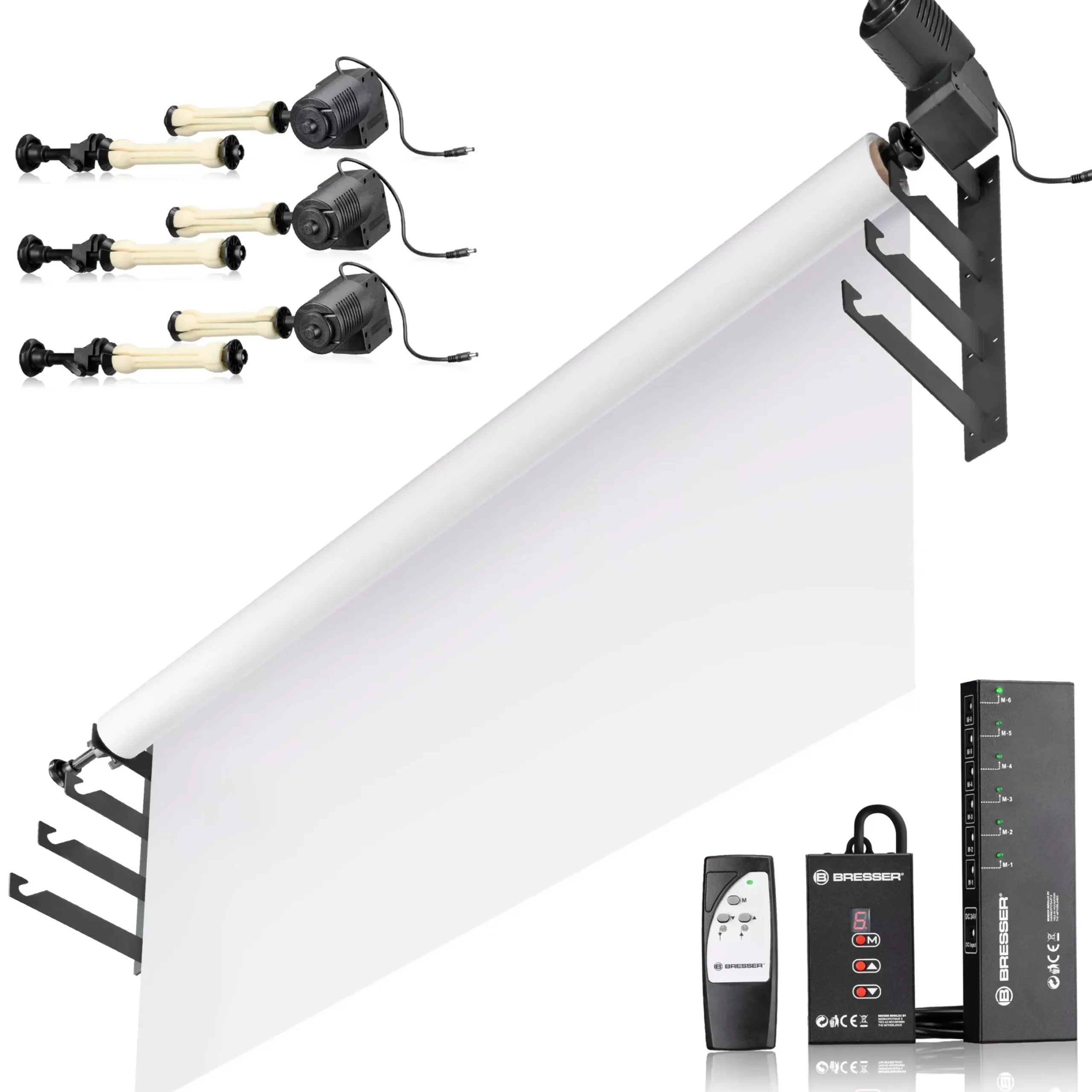 Bresser Hintergrundsysteme>EBS-4 Elektrisches Backdrop System für 4 Rollen