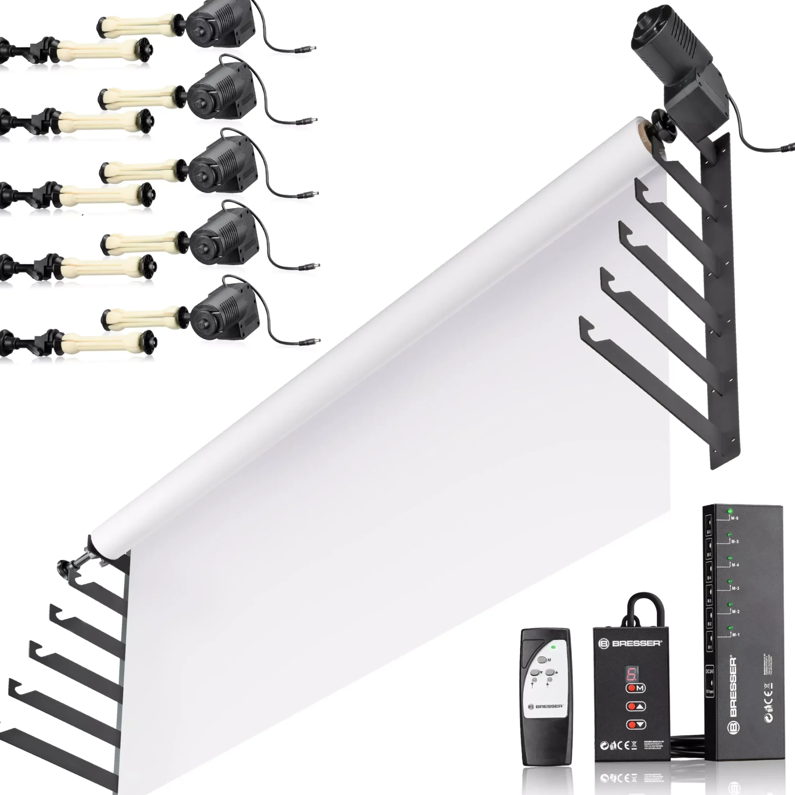 Bresser Hintergrundsysteme>EBS-6 Elektrisches Backdrop System für 6 Rollen