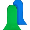 Bresser Falthintergründe|Greenscreenhintergünde>Falthintergrund BR-TR15 150 x 200+200cm Grün/Blau mit Schleppe
