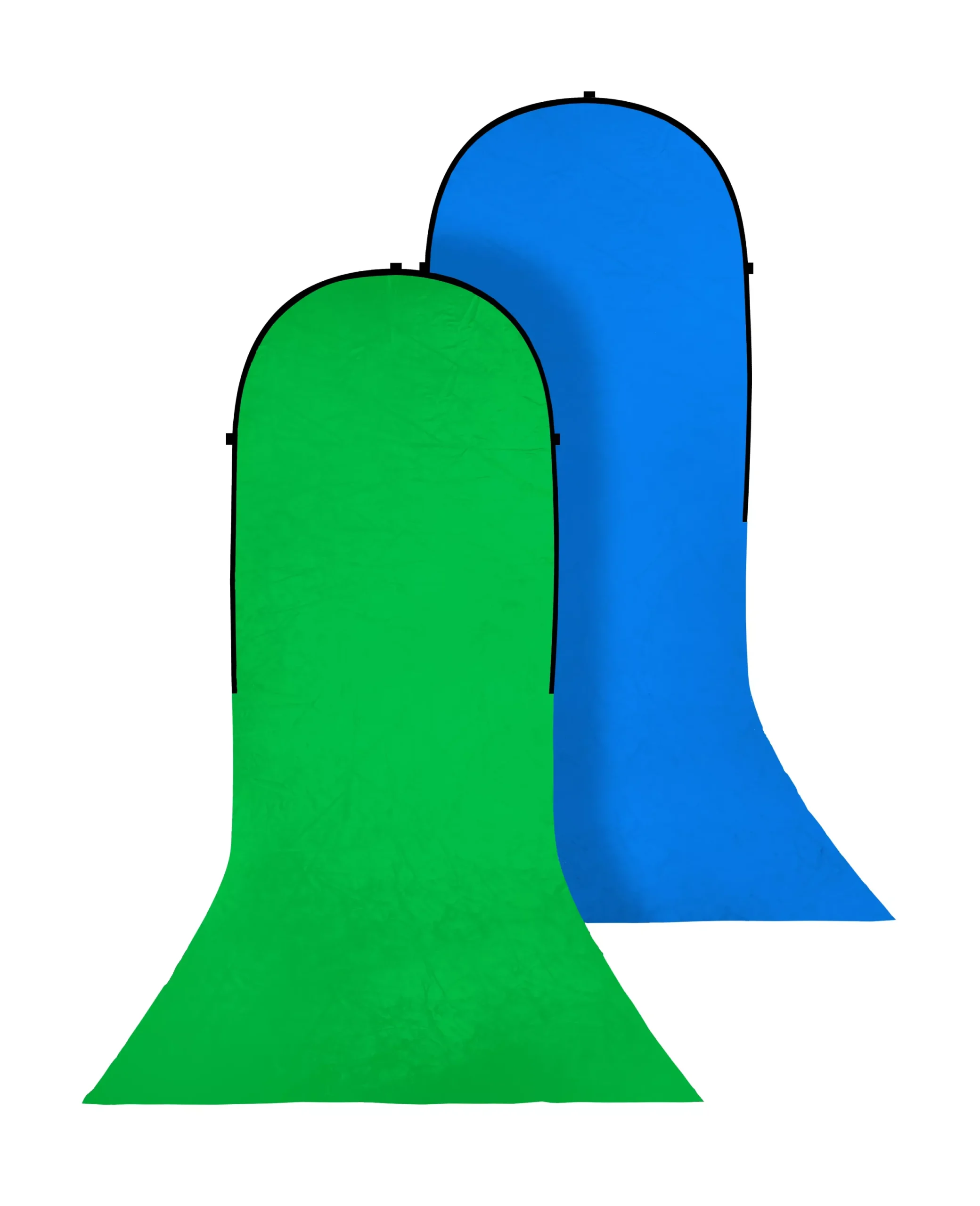 Bresser Falthintergründe|Greenscreenhintergünde>Falthintergrund BR-TR15 150 x 200+200cm Grün/Blau mit Schleppe