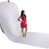 Bresser Falthintergründe>Falthintergrund TR-10 150 x 200+200cm Schwarz/Weiß mit weißer Schleppe