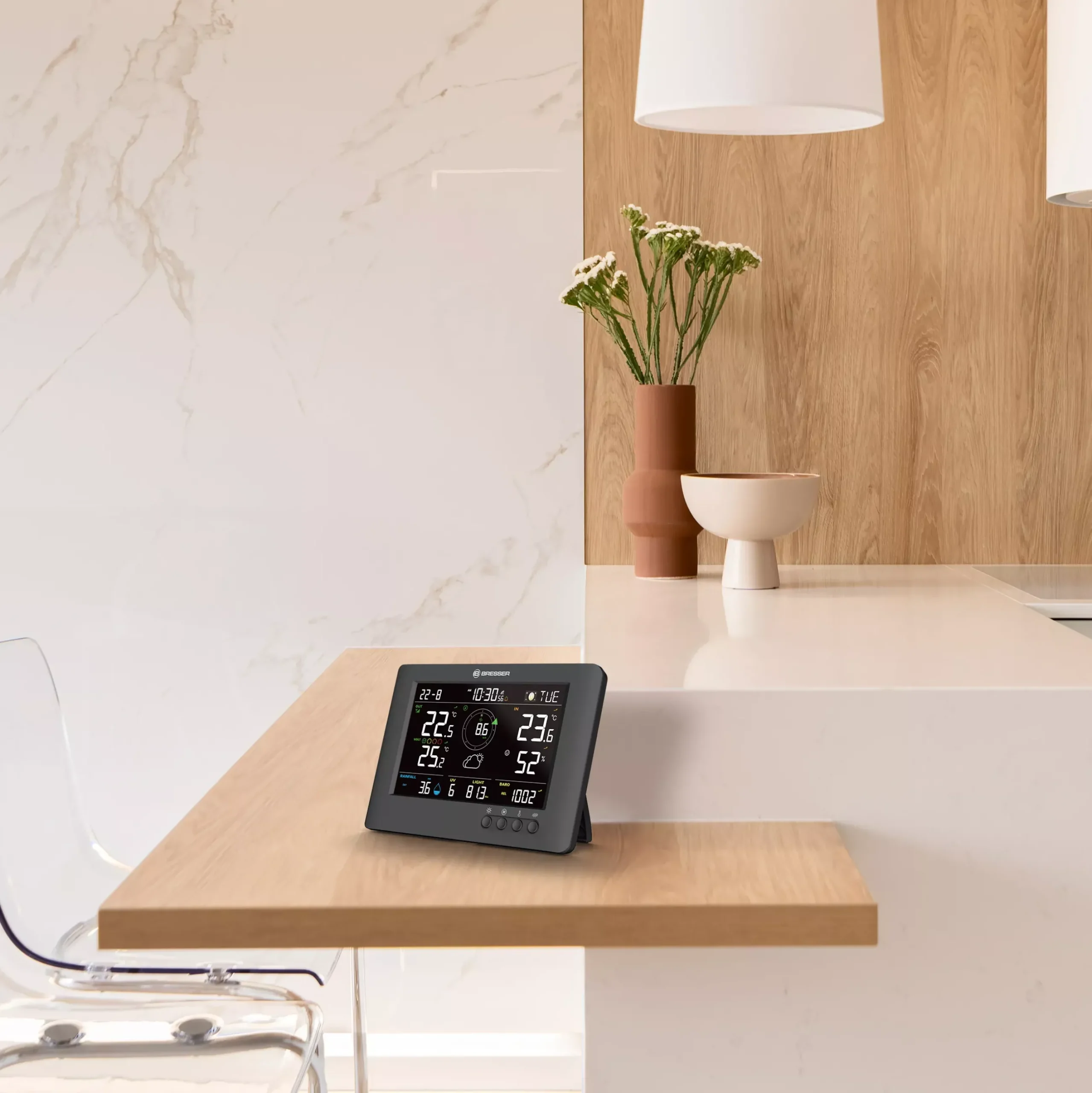 Bresser Raumklimamessgeräte|Wetterstationen Mit 8-In-1-Außensensor>8-in-1 ClearViewTB Wetterstation