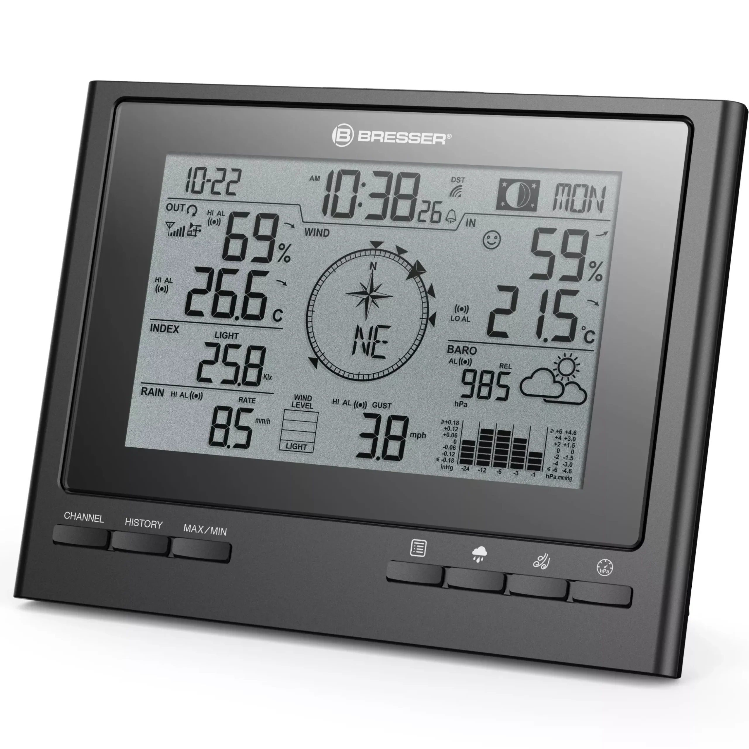 Bresser Raumklimamessgeräte|Wetterstationen Mit 7-In-1-Außensensor>7-in-1 Exklusive ClimateScout Funk-Wetterstation