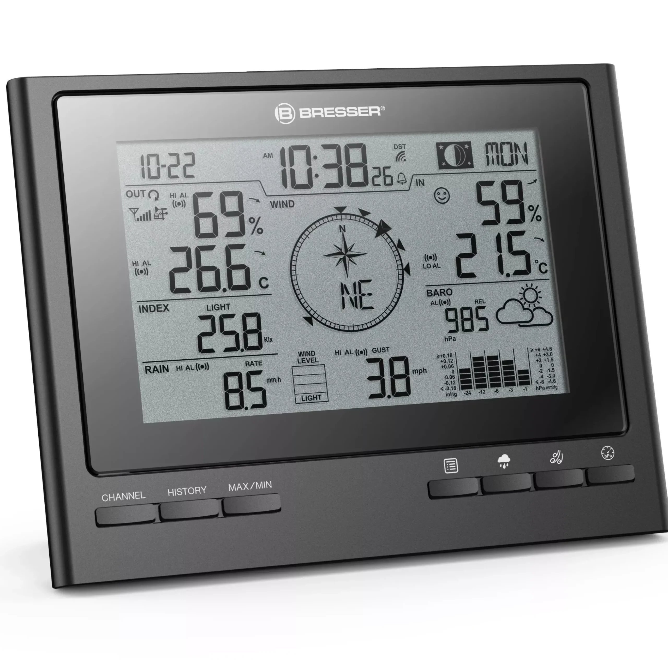 Bresser Raumklimamessgeräte|Wetterstationen Mit 7-In-1-Außensensor>7-in-1 Exklusive ClimateScout Funk-Wetterstation