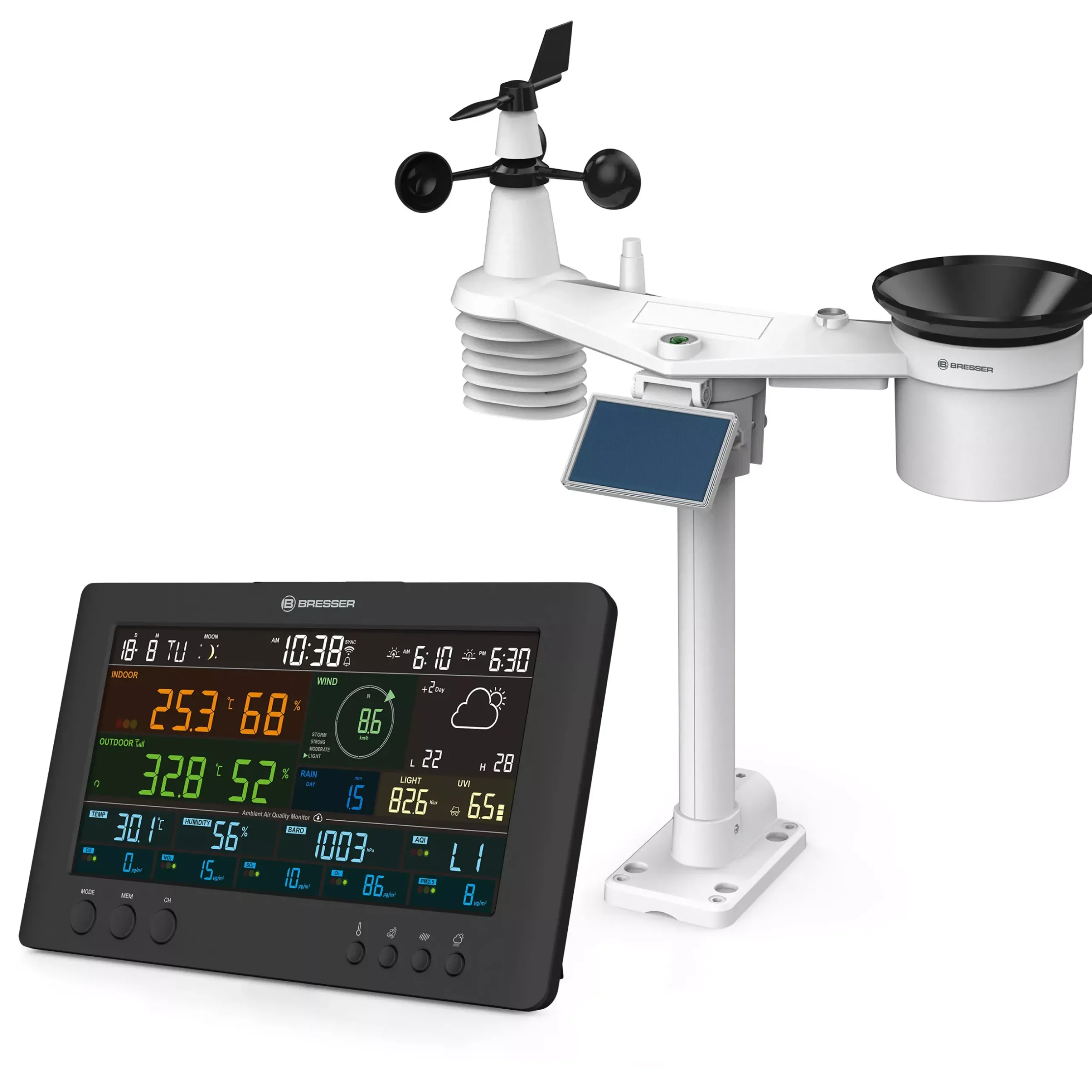 Bresser Raumklimamessgeräte|Wetterstationen Mit 7-In-1-Außensensor>7-in-1-Wetterstation Air-Mon
