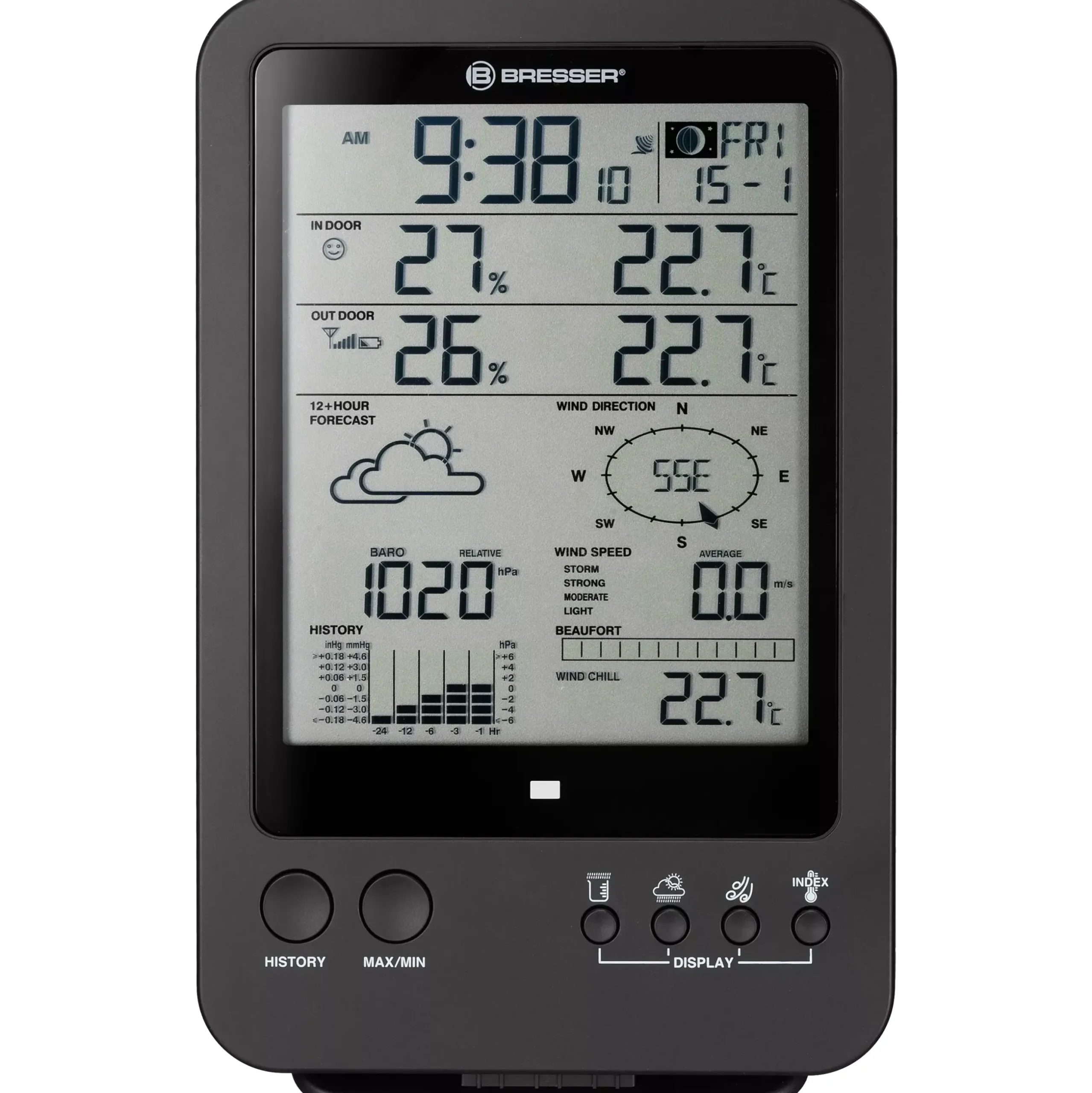Bresser Wetterstationen Mit 5-In-1-Außensensor>5-in-1-Wetterstation, schwarz