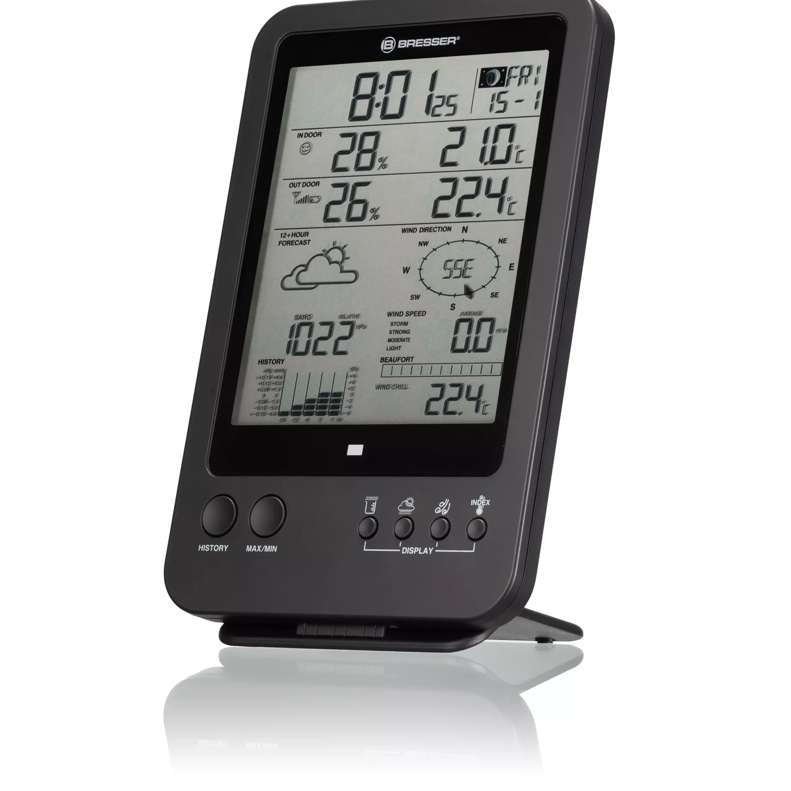Bresser Wetterstationen Mit 5-In-1-Außensensor>5-in-1-Wetterstation, schwarz