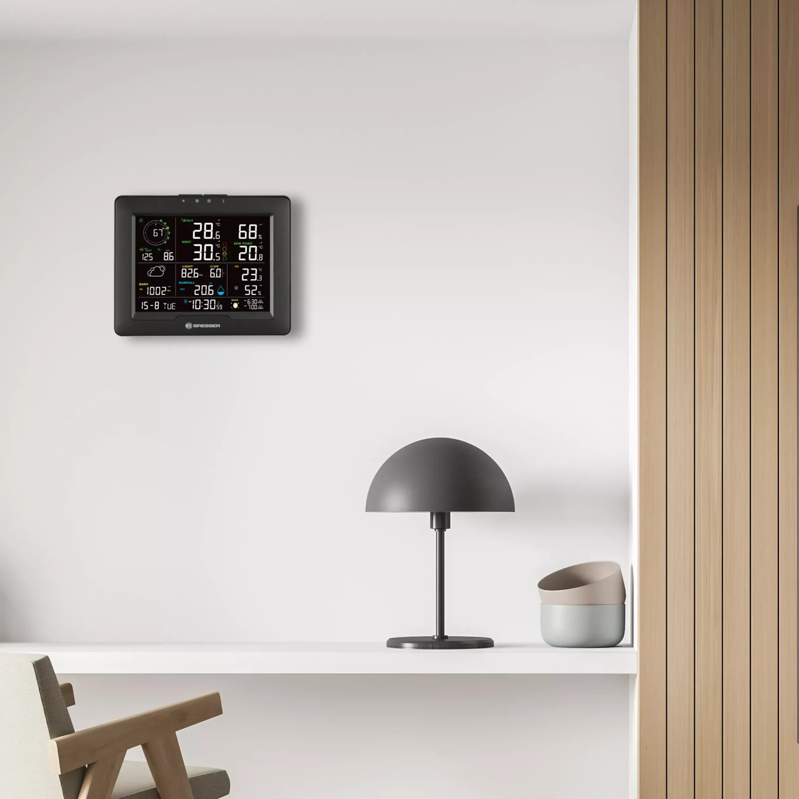 Bresser Raumklimamessgeräte|Wetterstationen Mit 8-In-1-Außensensor>8-in-1-WLAN-Wetterstation mit Hitzeindex Sahara TB