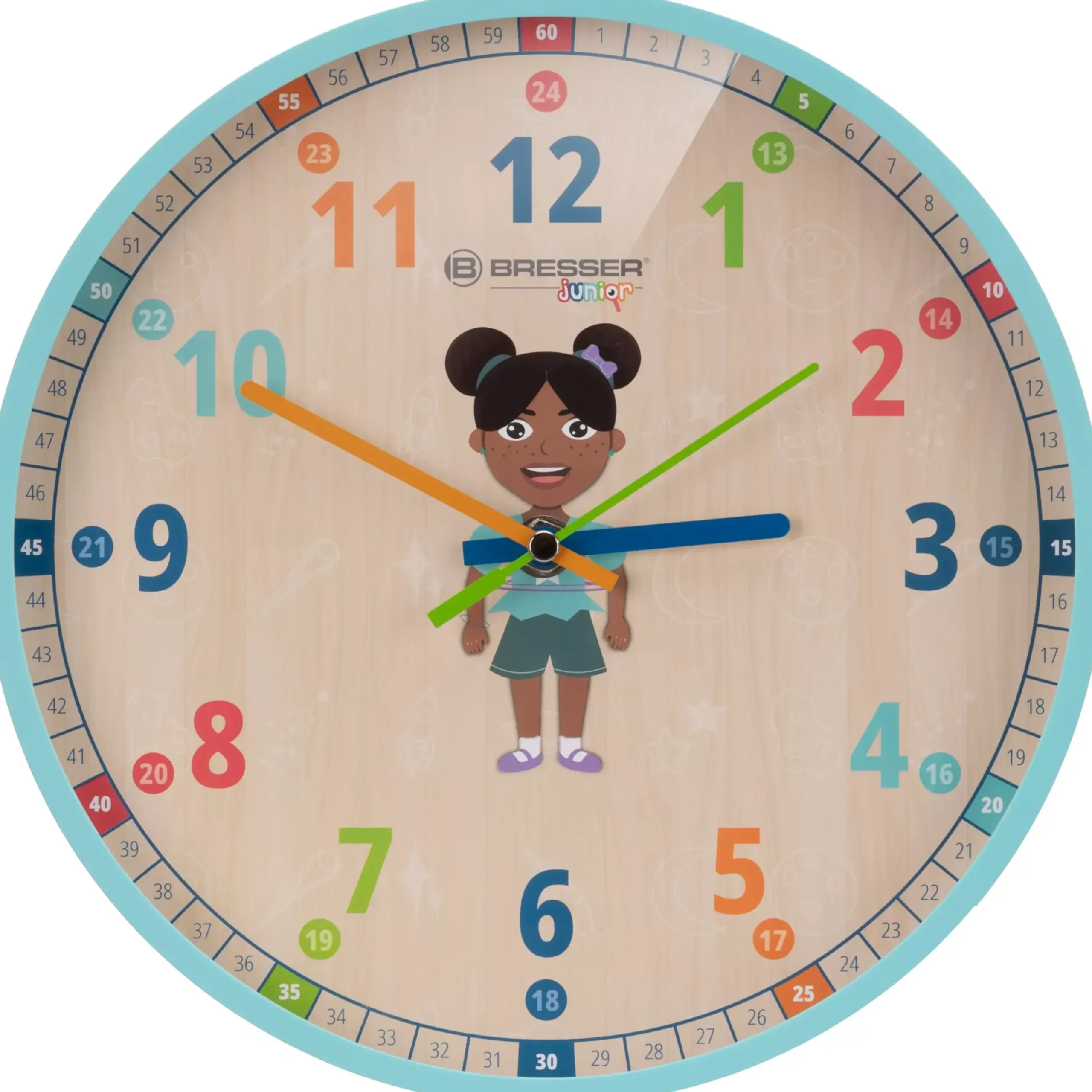 Bresser Lernen & Entdecken|Wanduhren>JUNIOR Kinder-Wanduhr