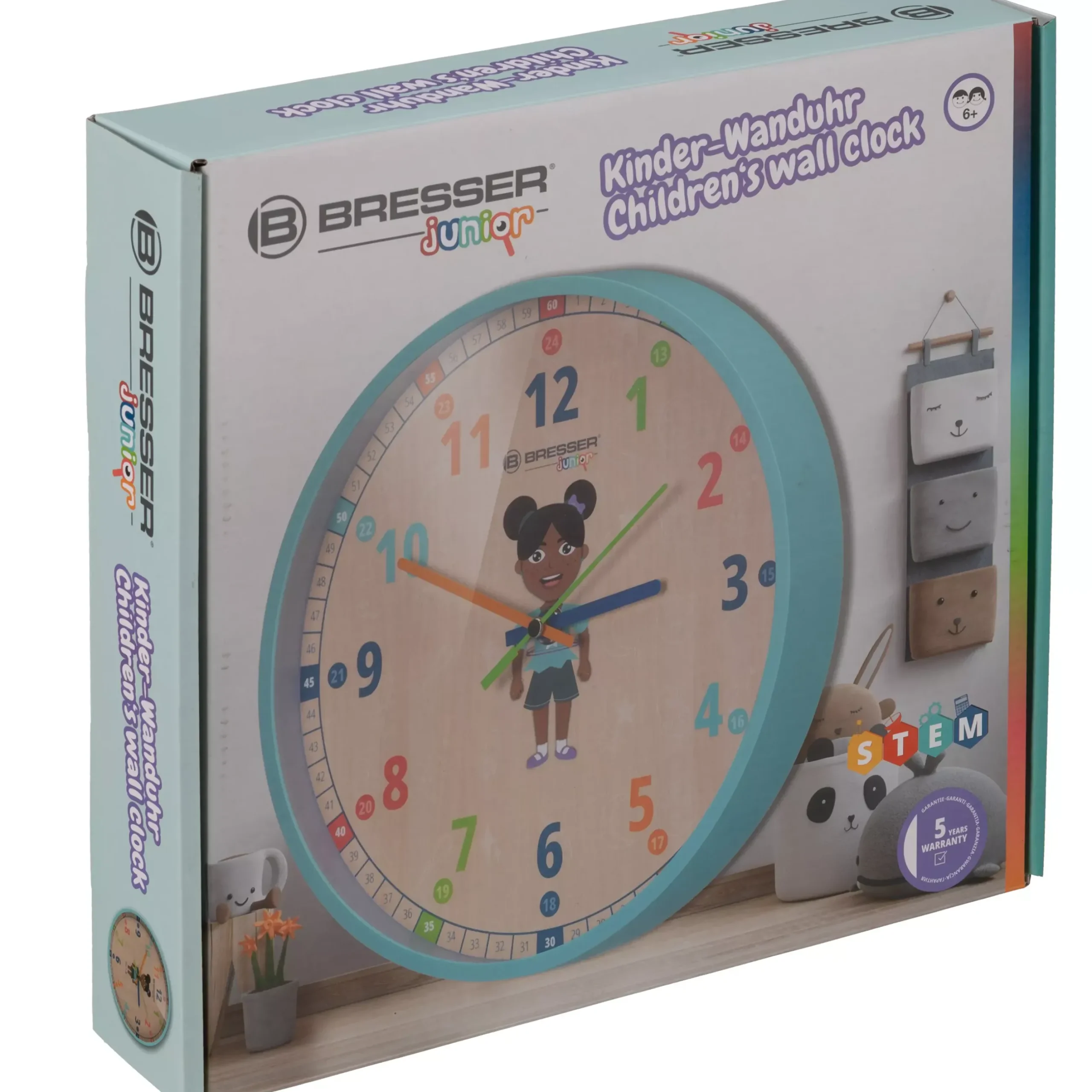 Bresser Lernen & Entdecken|Wanduhren>JUNIOR Kinder-Wanduhr