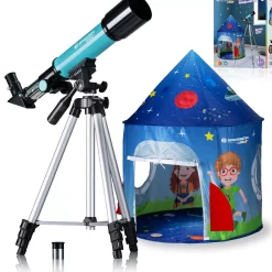 Kinder Bresser Kinderteleskop>JUNIOR Linsenteleskop 50/360 mit Zelt
