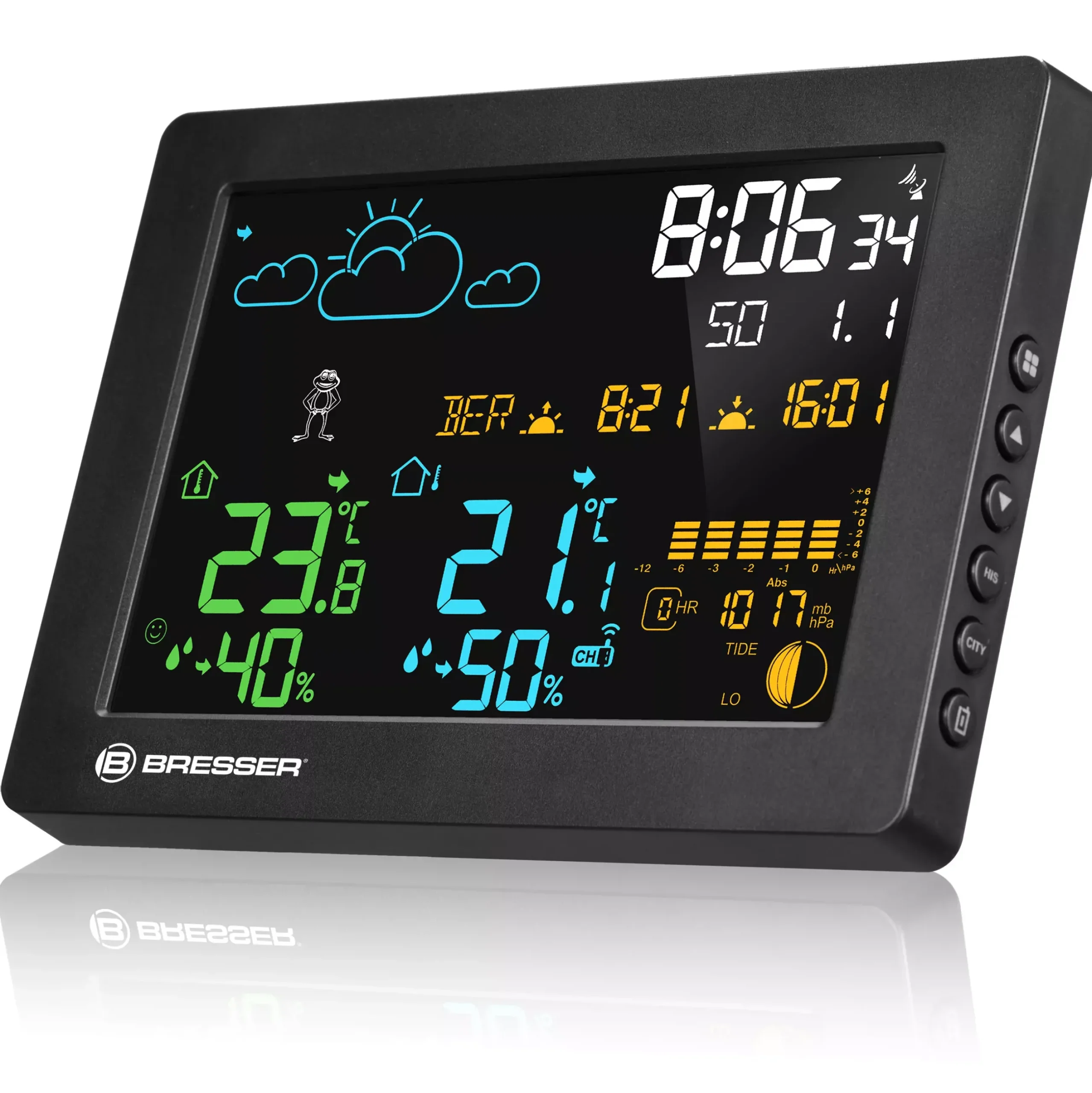 Bresser Wetterstationen Mit Thermo-/Hygro-Außensensor|Raumklimamessgeräte>MeteoTemp Baro HZ Farbwetterstation