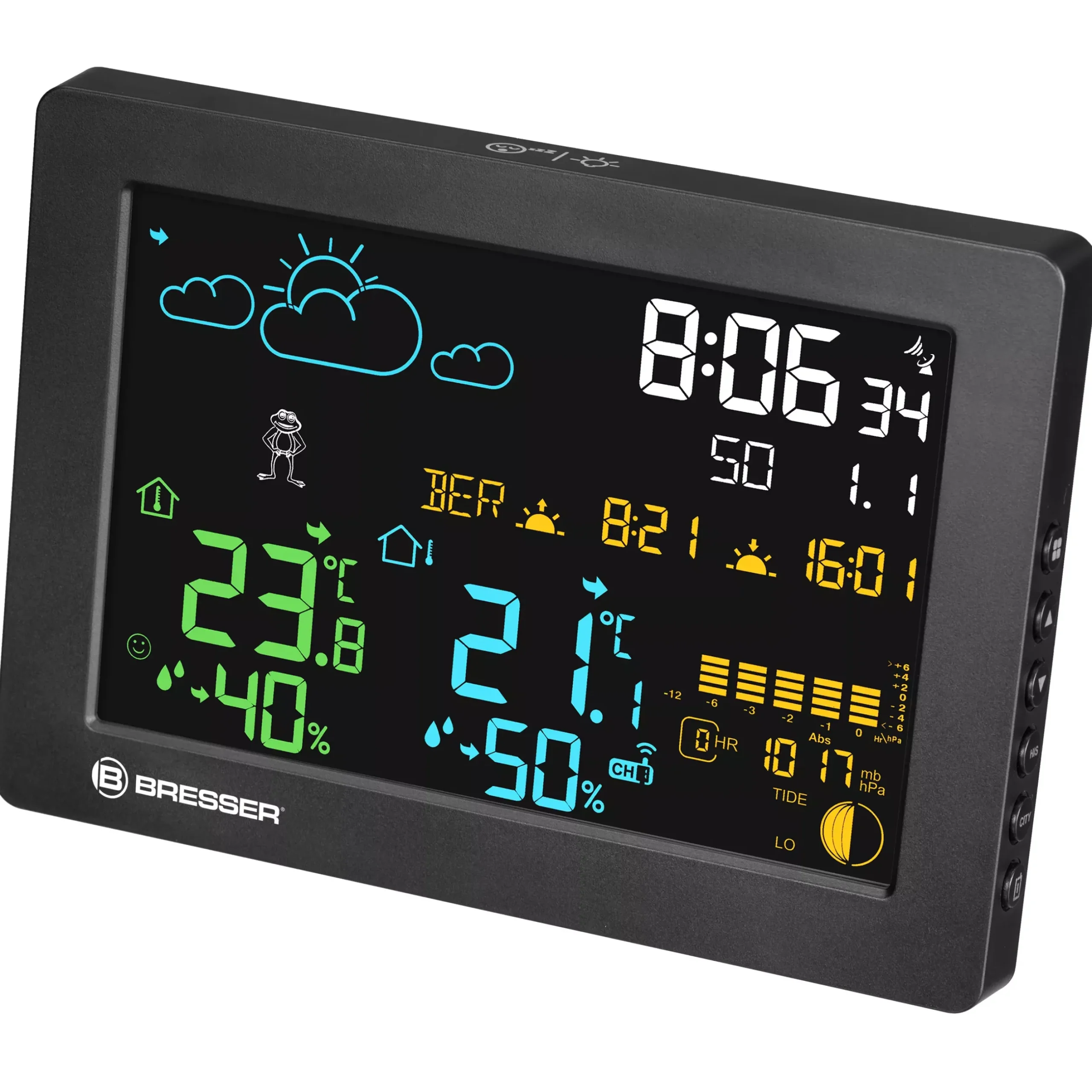 Bresser Wetterstationen Mit Thermo-/Hygro-Außensensor|Raumklimamessgeräte>MeteoTemp Baro HZ Farbwetterstation