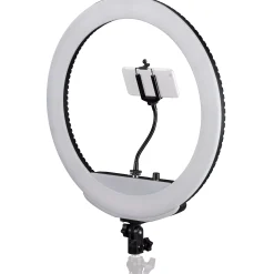 Bresser Ringlichter>MM-26AB Bi-Color LED Ringlicht 48W dimmbar mit Smartphonehalter und Fernauslöser