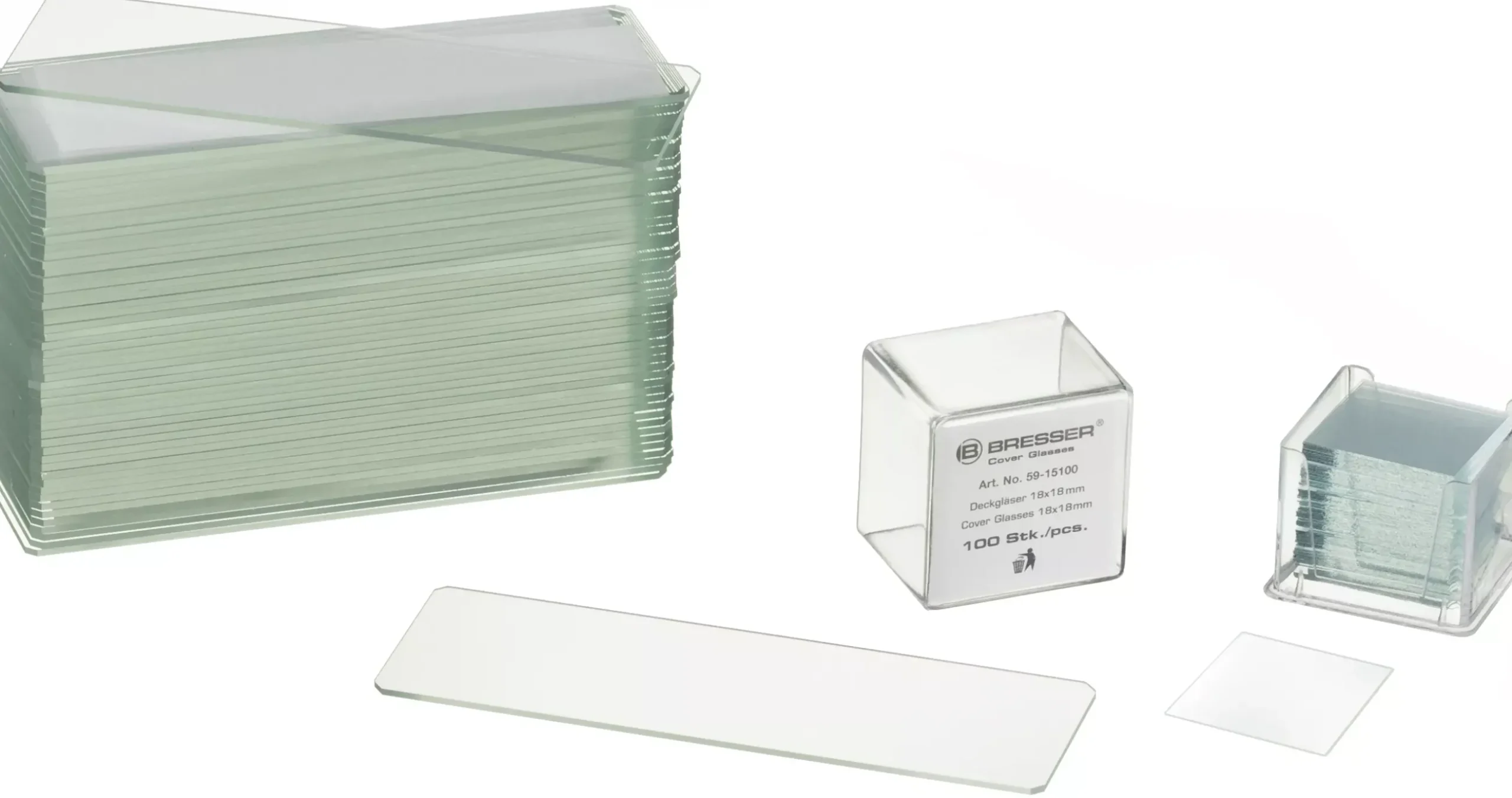 Bresser Objektträger & Deckgläser>Objektträger/Deckgläser 50/100 Stk.