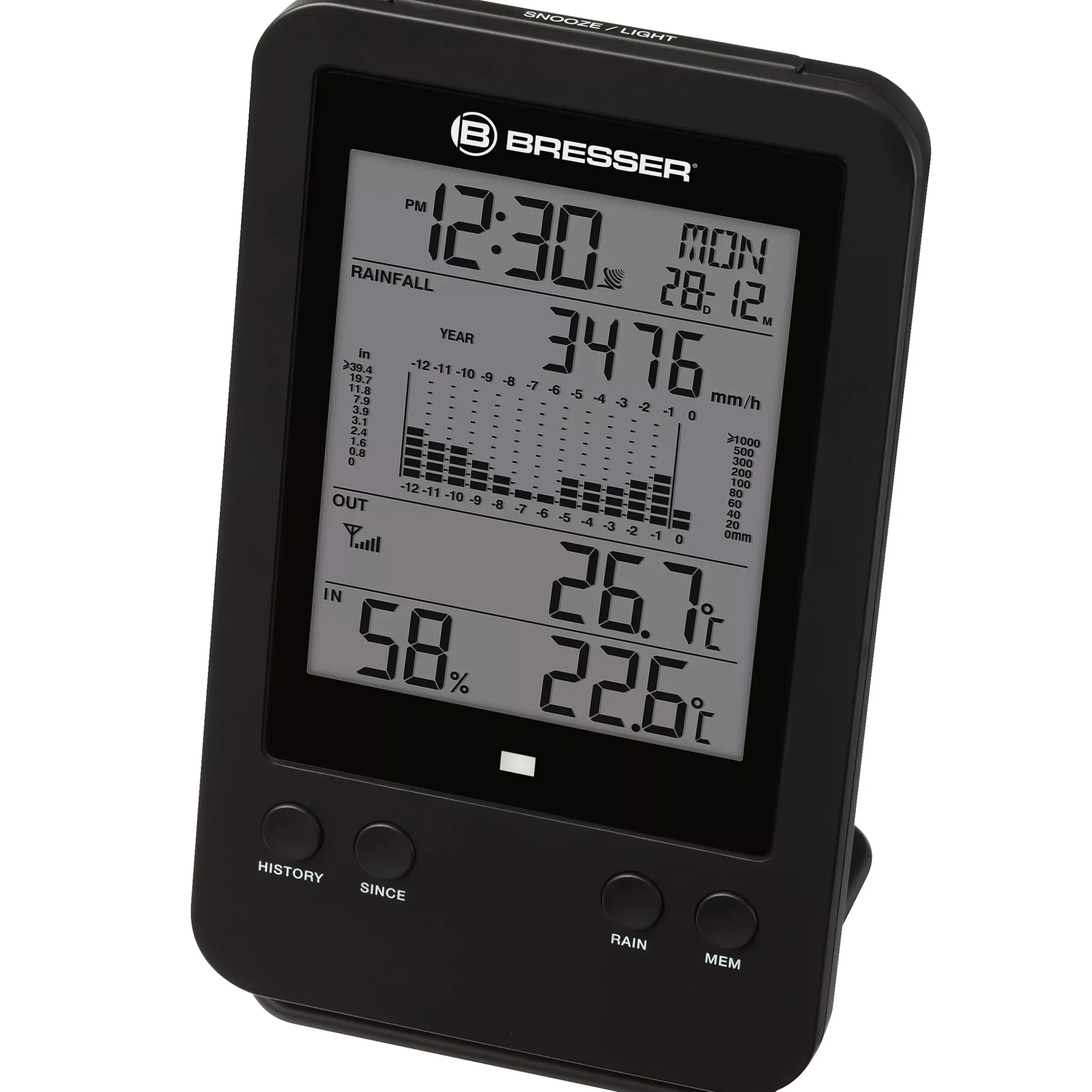 Bresser Wetterstationen Mit 3-In-1-Außensensor>Profi-Regenmesser, schwarz