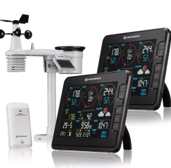 Bresser Raumklimamessgeräte|Wetterstationen Mit 7-In-1-Außensensor>Profi-WLAN-Wetterstation 7-in-1 mit 2 Basisstationen, Lichtintensität- und UV-Messung