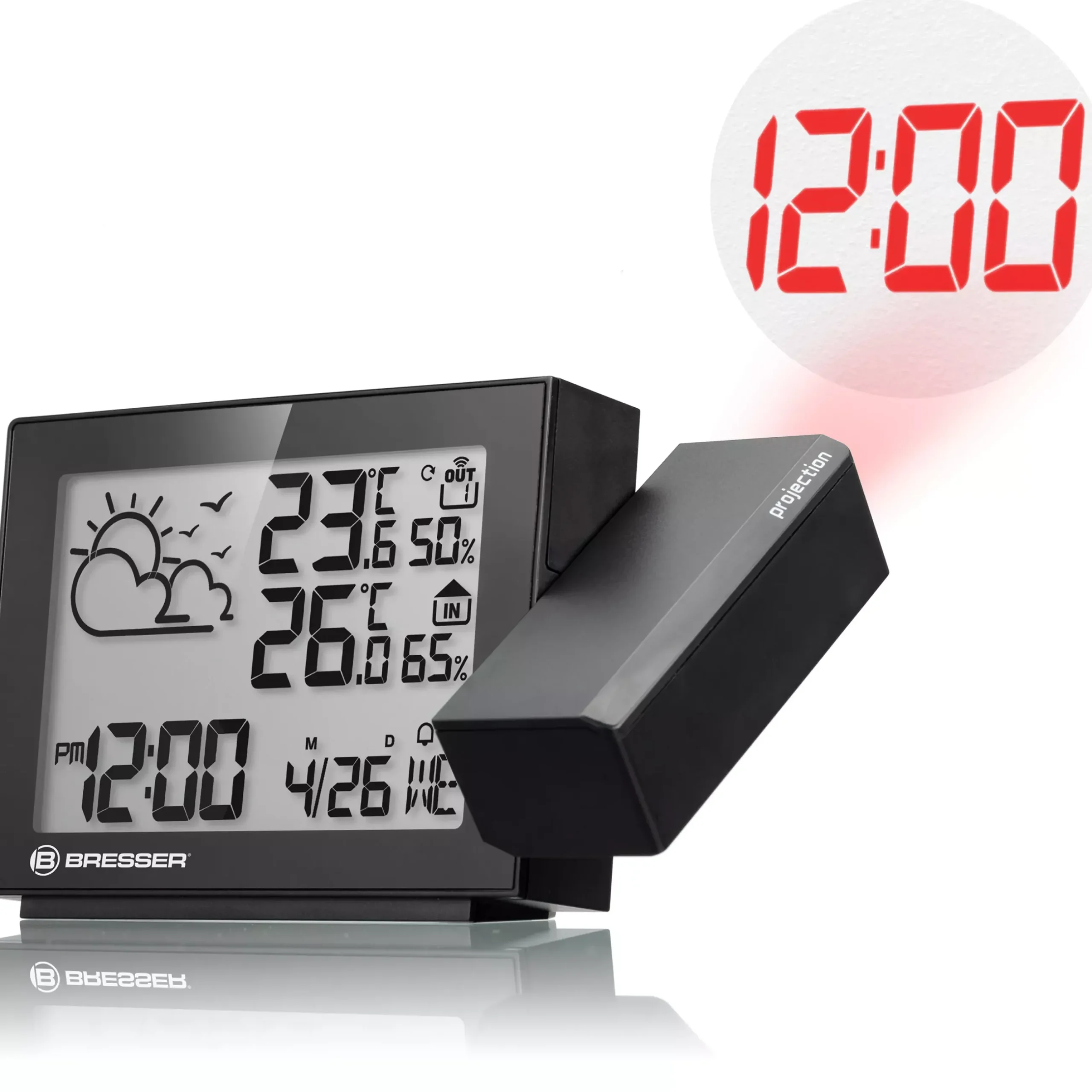Bresser Wetterstationen Mit Thermo-/Hygro-Außensensor>Projektions-Funkwetterstation MeteoTemp P