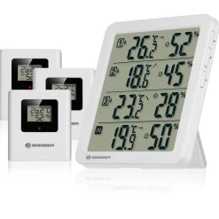 Bresser Wetterstationen Mit Thermo-/Hygro-Außensensor|Raumklimamessgeräte>Quadro NV Thermo-Hygrometer weiß