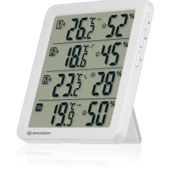 Bresser Wetterstationen Mit Thermo-/Hygro-Außensensor|Raumklimamessgeräte>Quadro NV Thermo-Hygrometer weiß