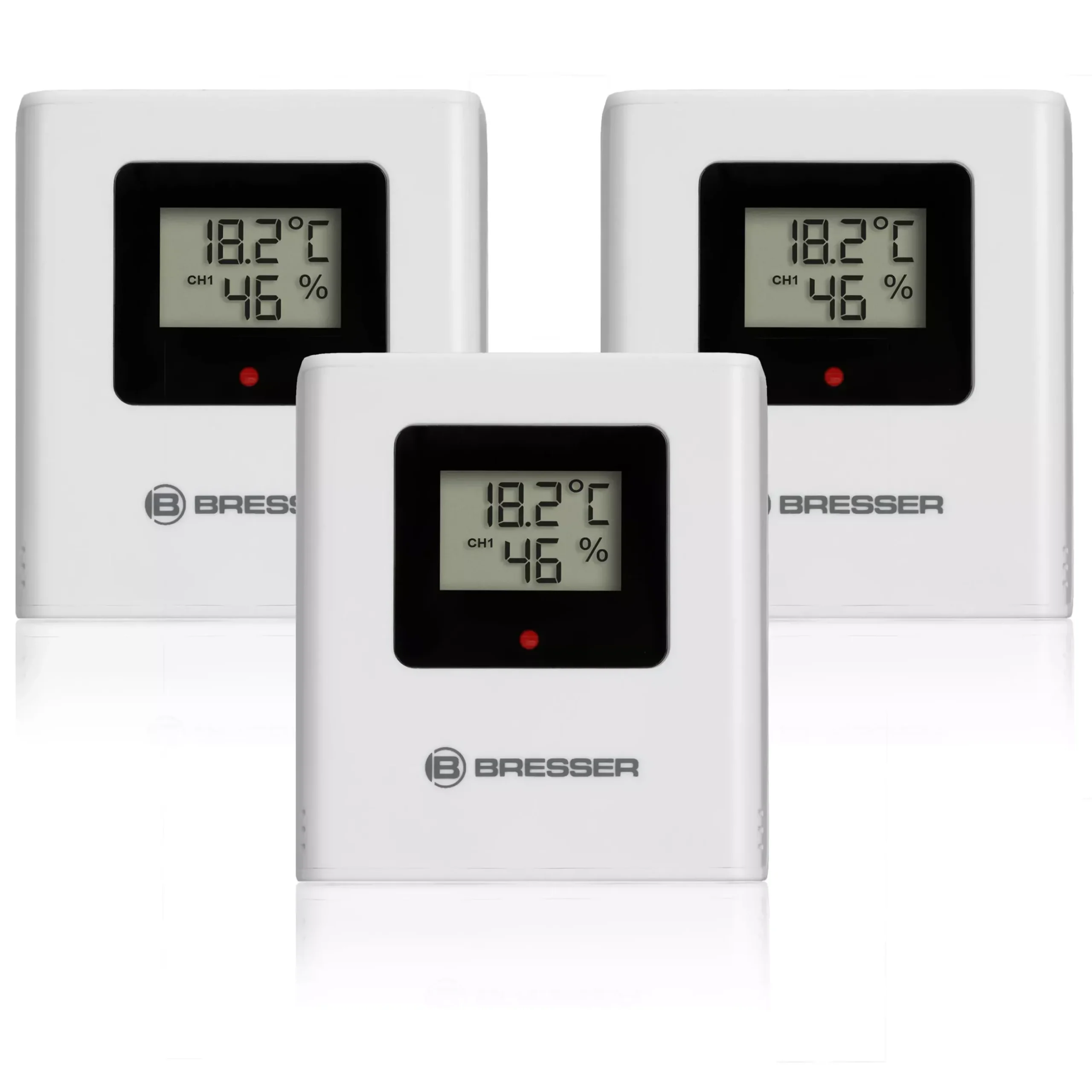 Bresser Wetterstationen Mit Thermo-/Hygro-Außensensor|Raumklimamessgeräte>Quadro NV Thermo-Hygrometer weiß