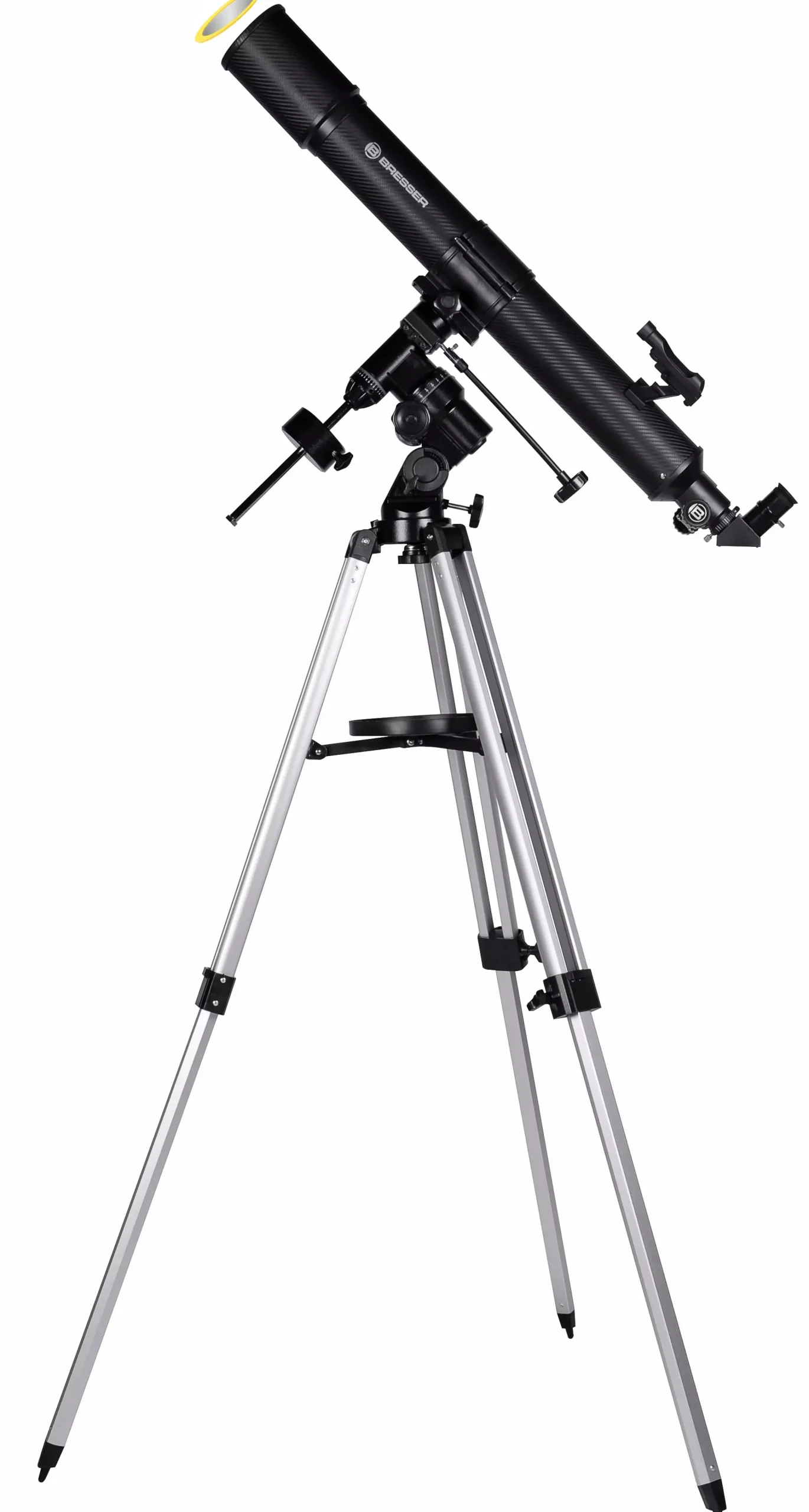 Bresser Teleskope Für Planeten|Teleskope Für Einsteiger>Quasar 80/900 EQ3 Linsenteleskop mit Smartphone-Adapter & Sonnenfilter