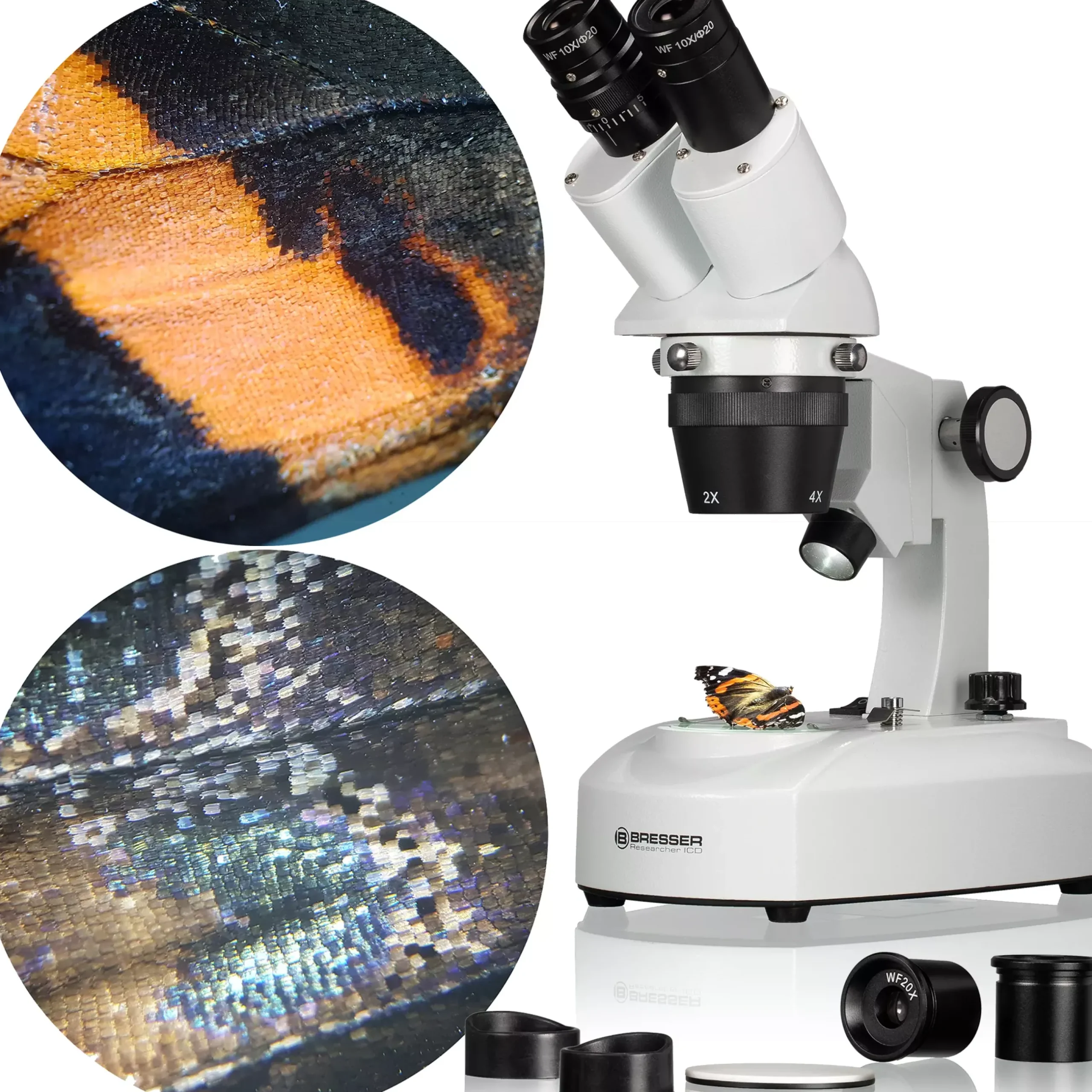Bresser Durchlichtmikroskope|Auflichtmikroskope>Researcher ICD LED 20x-80x Stereomikroskop