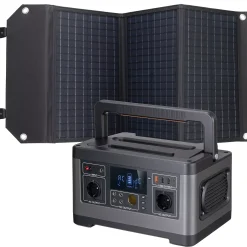 Bresser Mobile Stromversorgung|Stromversorgung>Set Mobile Power-Station 500 W + Solar-Ladegerät 60 W