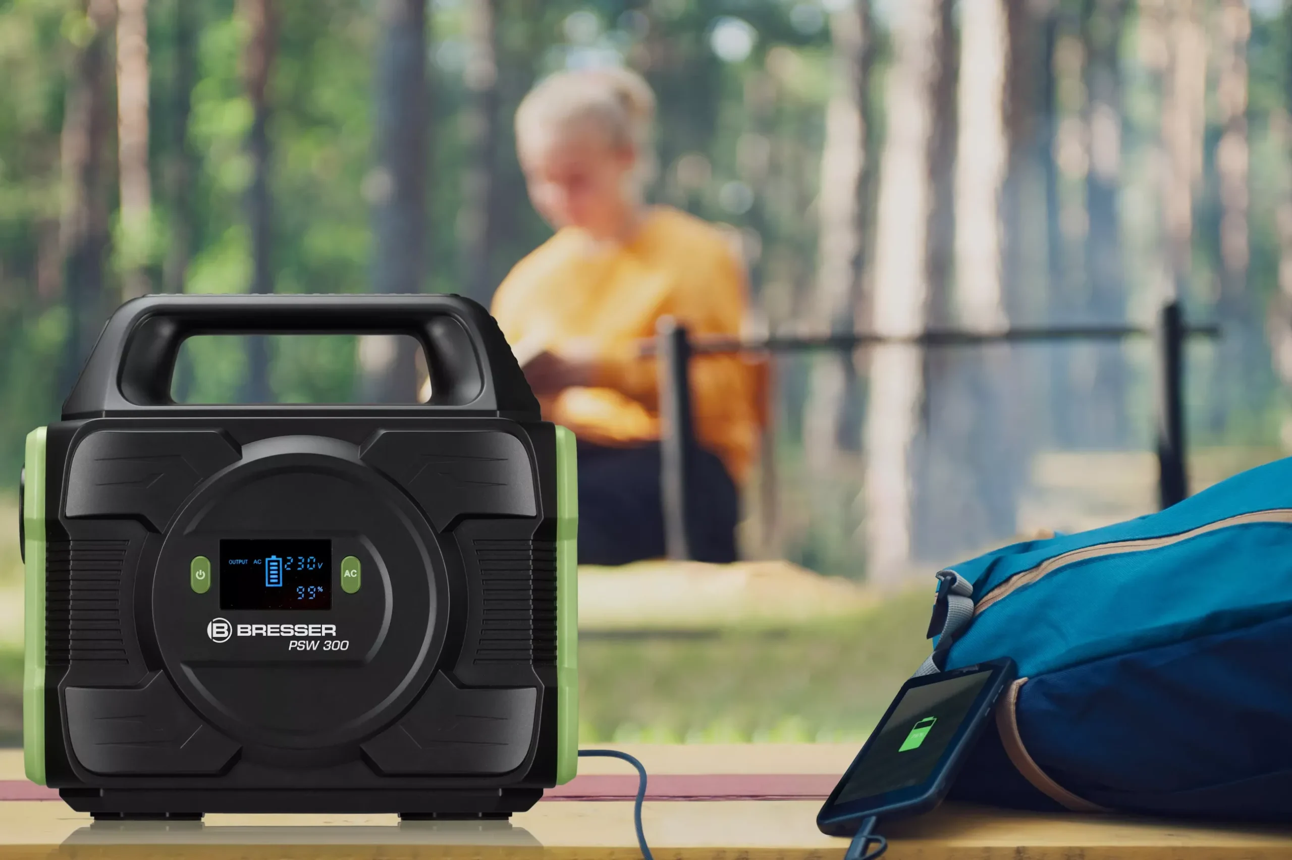 Bresser Mobile Stromversorgung|Stromversorgung>Set Mobile Power-Station 300 W + Solar-Ladegerät 60 W